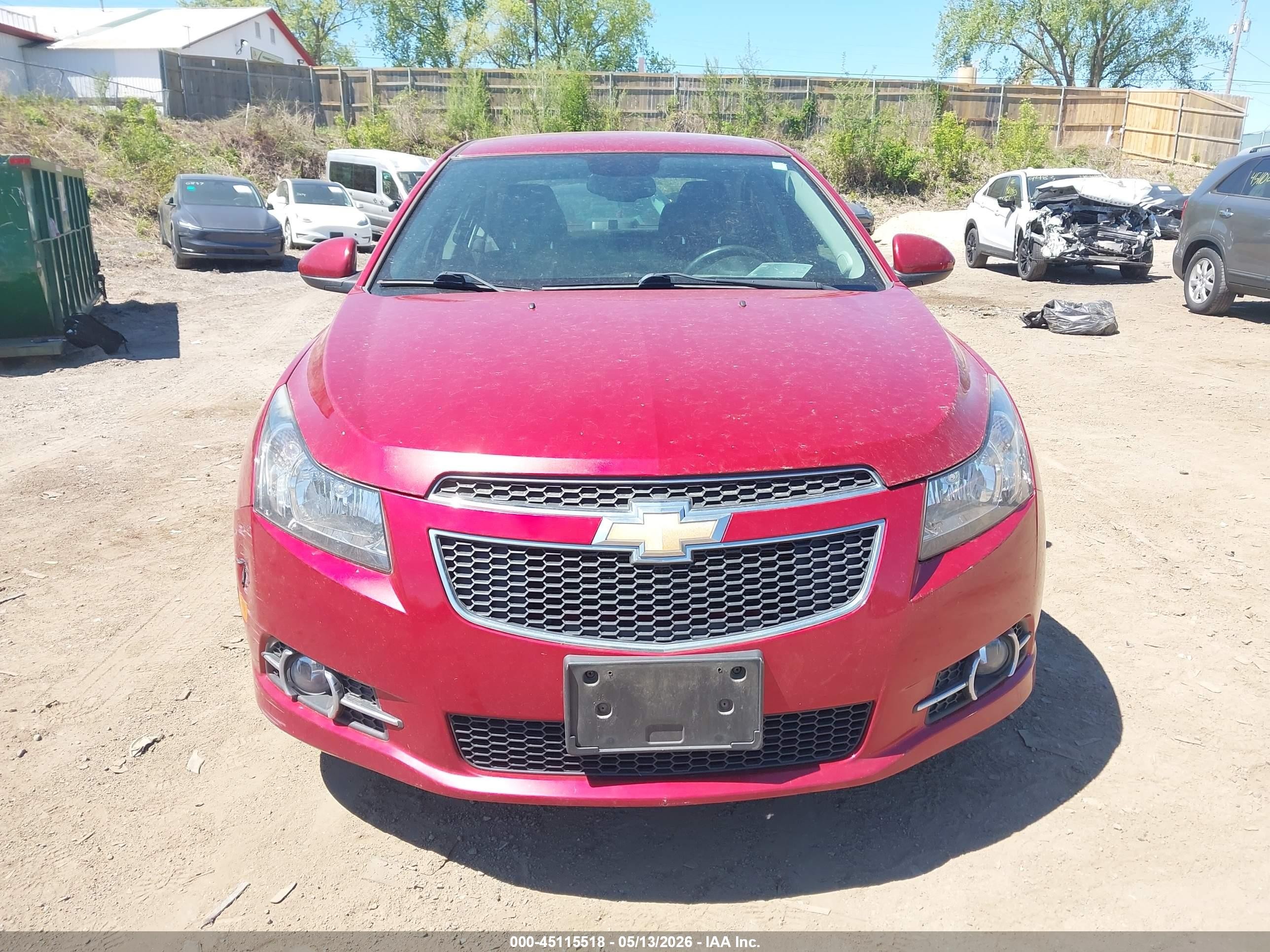 2014 Chevrolet Cruze 1lt Auto Красный vin: 1G1PC5SB4E7104273