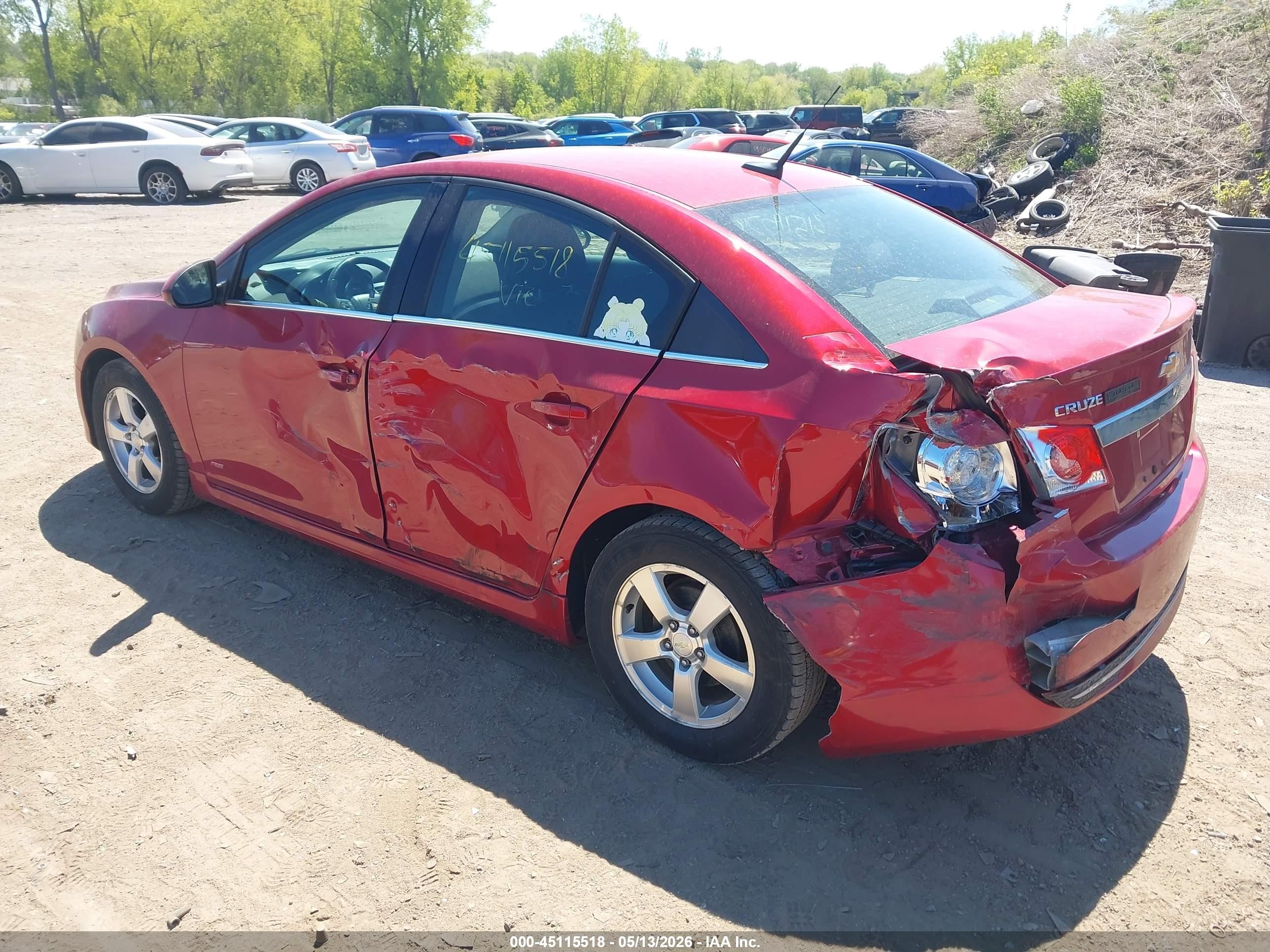 2014 Chevrolet Cruze 1lt Auto Красный vin: 1G1PC5SB4E7104273