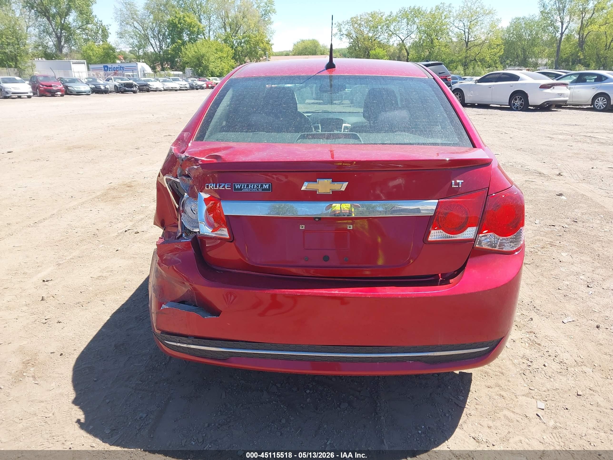 2014 Chevrolet Cruze 1lt Auto Красный vin: 1G1PC5SB4E7104273