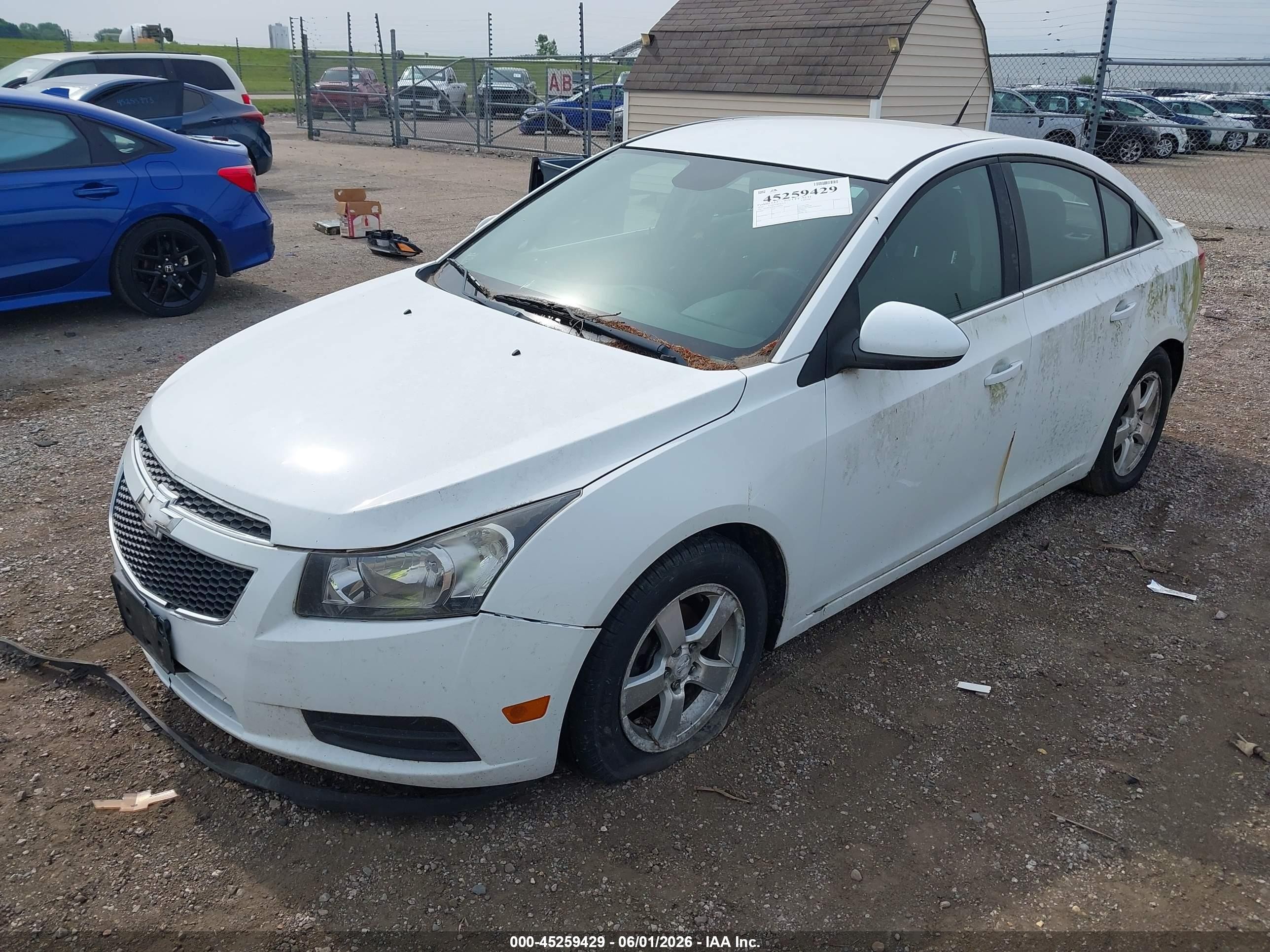 2014 Chevrolet Cruze 1lt Auto White vin: 1G1PC5SB4E7108369