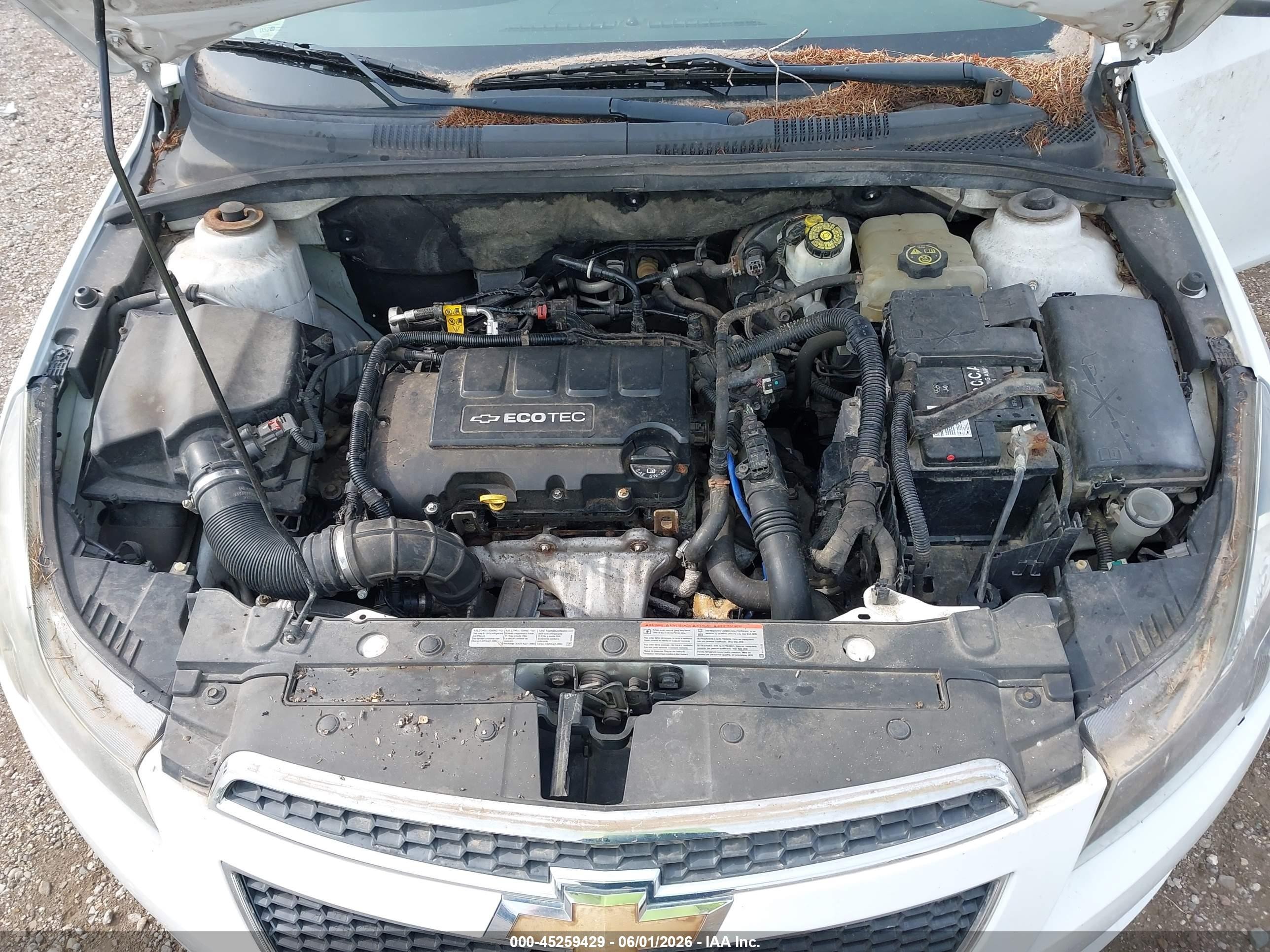 2014 Chevrolet Cruze 1lt Auto White vin: 1G1PC5SB4E7108369