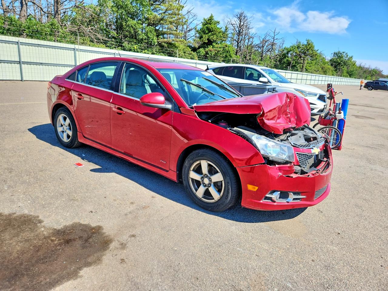 2014 Chevrolet Cruze Lt Red vin: 1G1PC5SB4E7110588