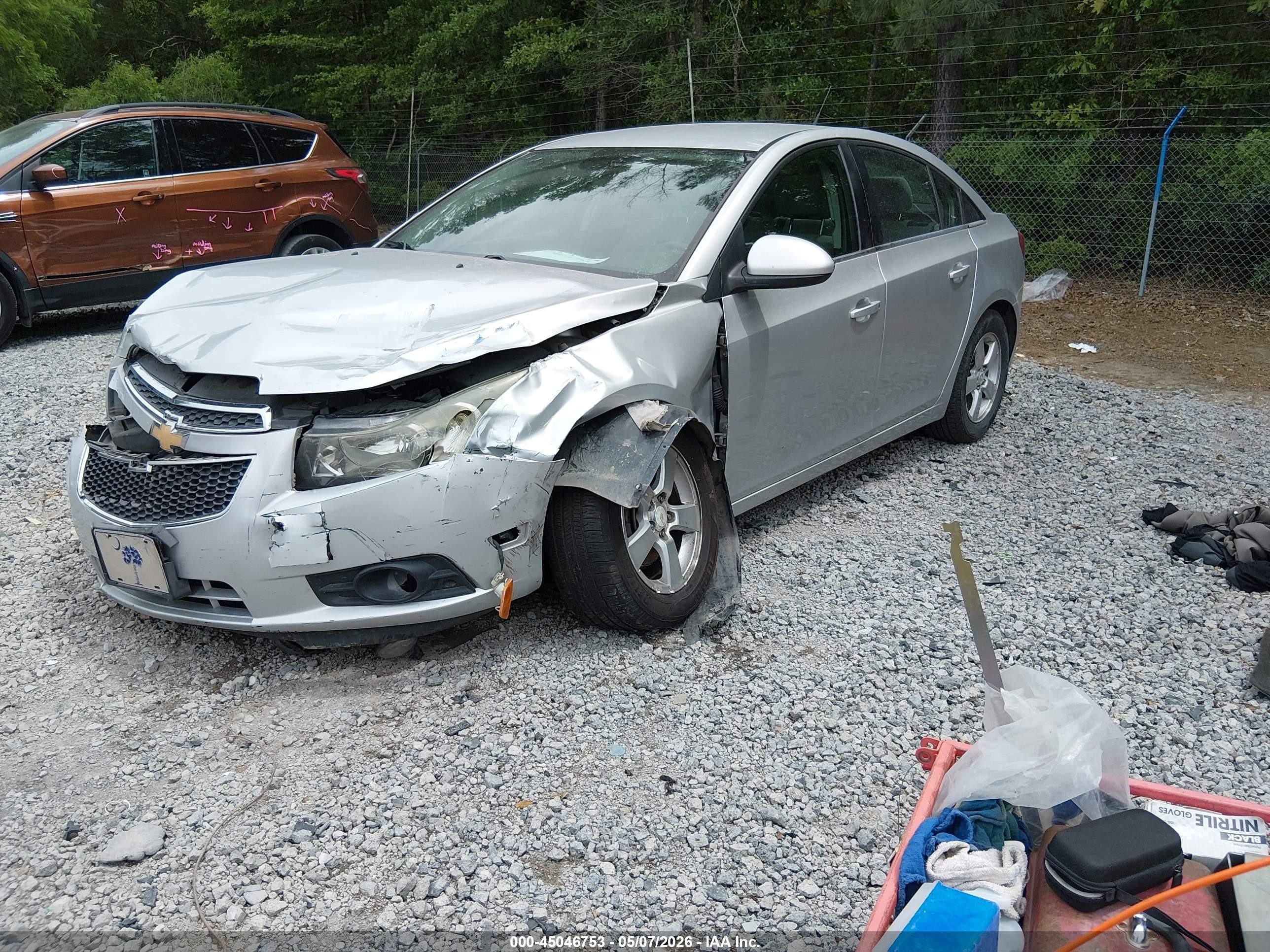 2014 Chevrolet Cruze 1lt Auto Silver vin: 1G1PC5SB4E7167695