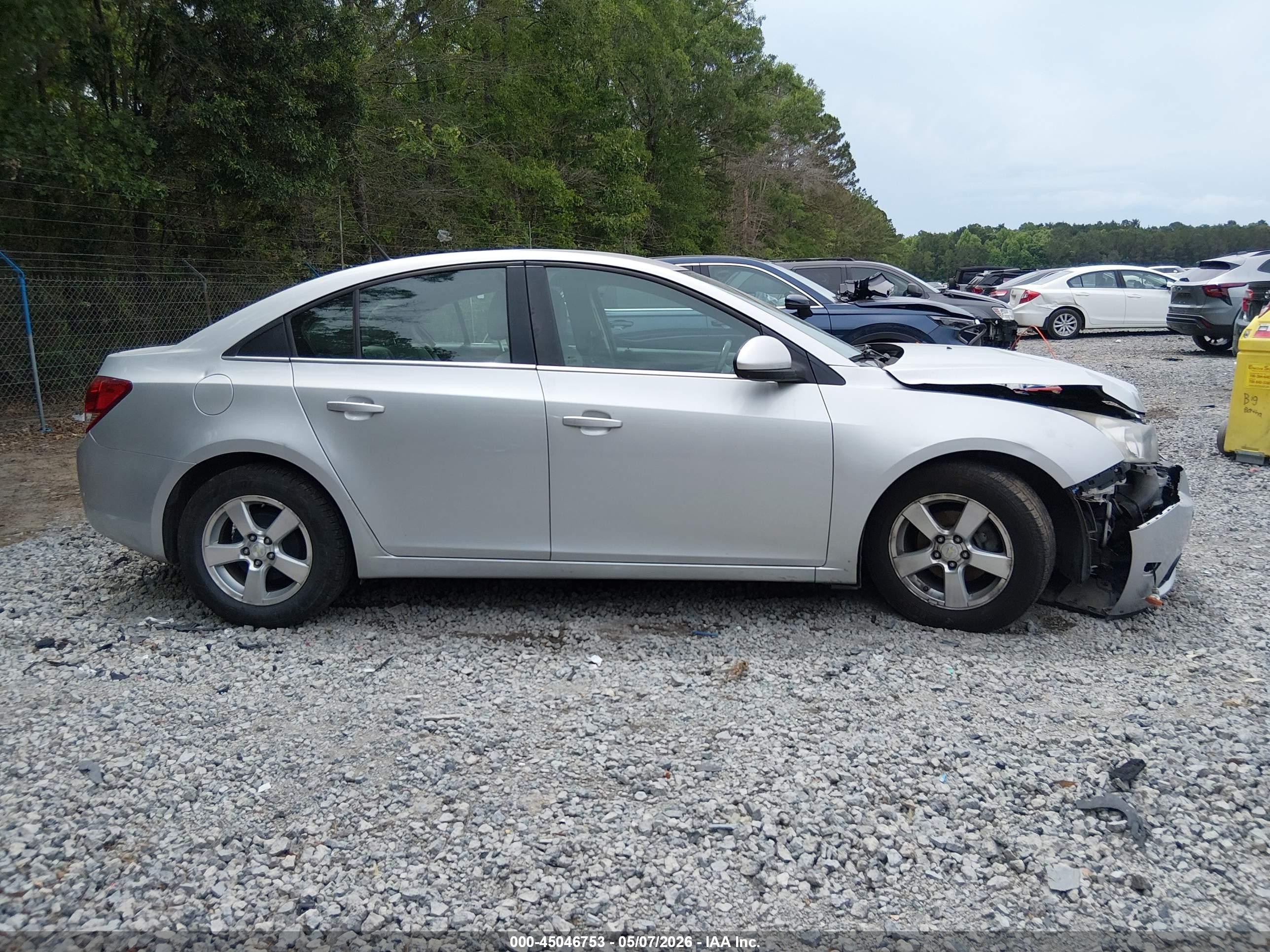 2014 Chevrolet Cruze 1lt Auto Silver vin: 1G1PC5SB4E7167695