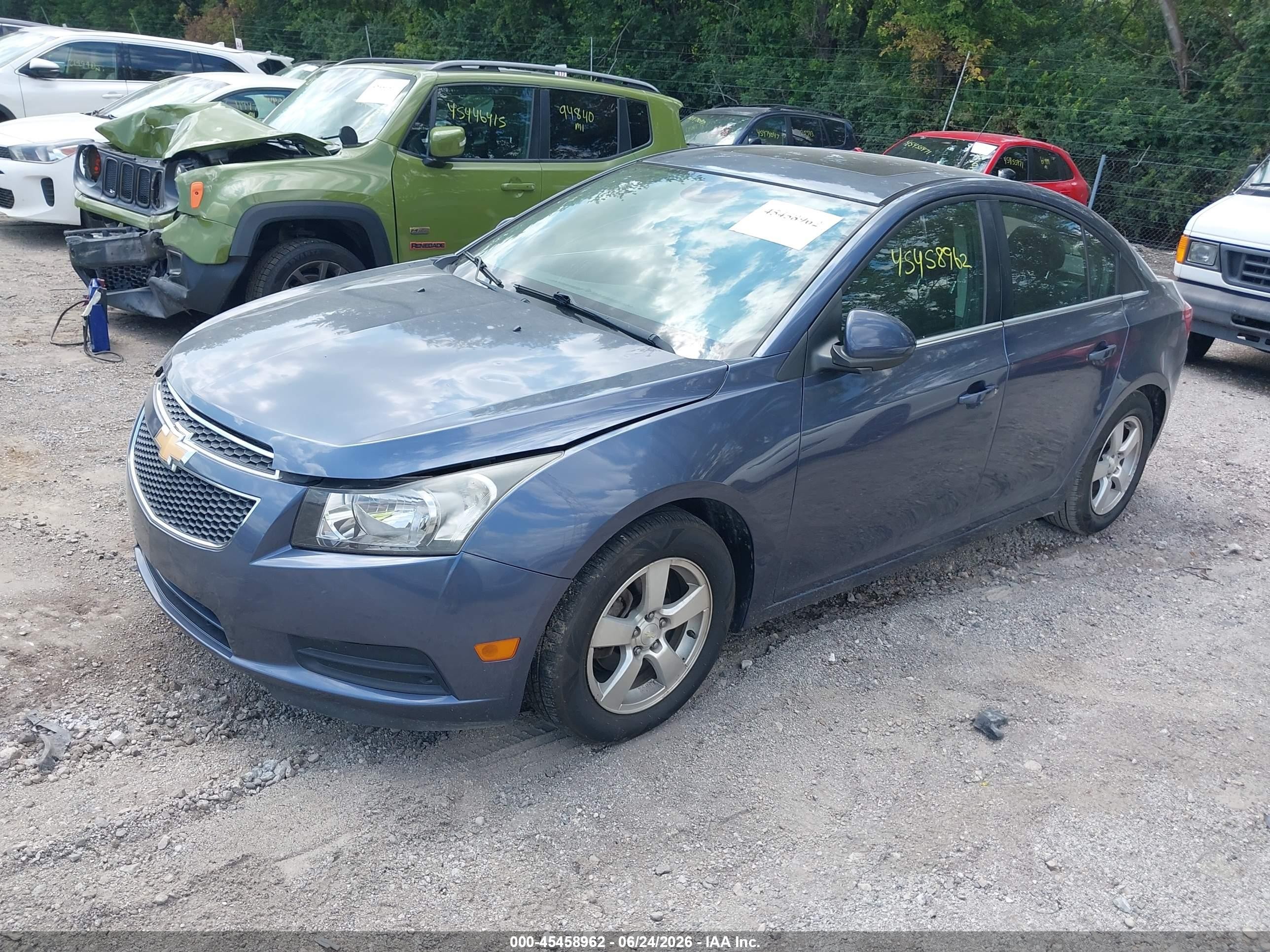2014 Chevrolet Cruze 1lt Auto Blue vin: 1G1PC5SB4E7172900