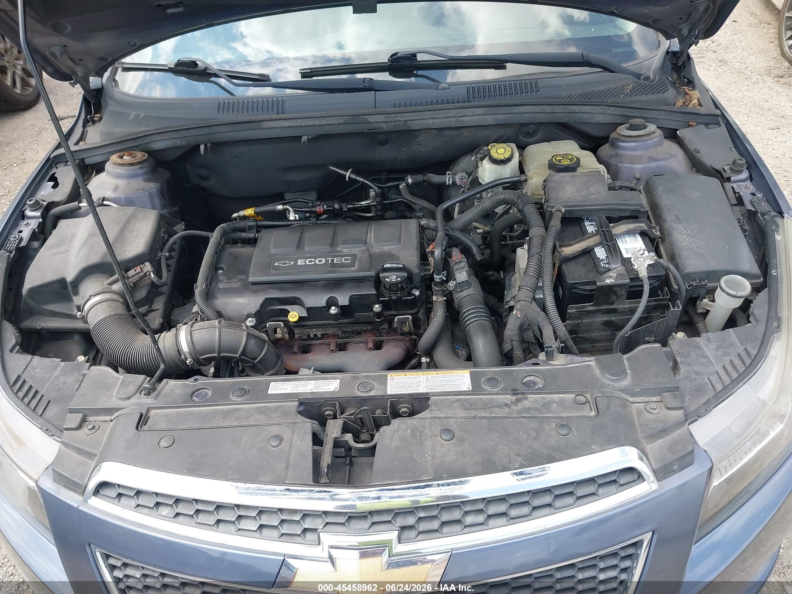 2014 Chevrolet Cruze 1lt Auto Blue vin: 1G1PC5SB4E7172900