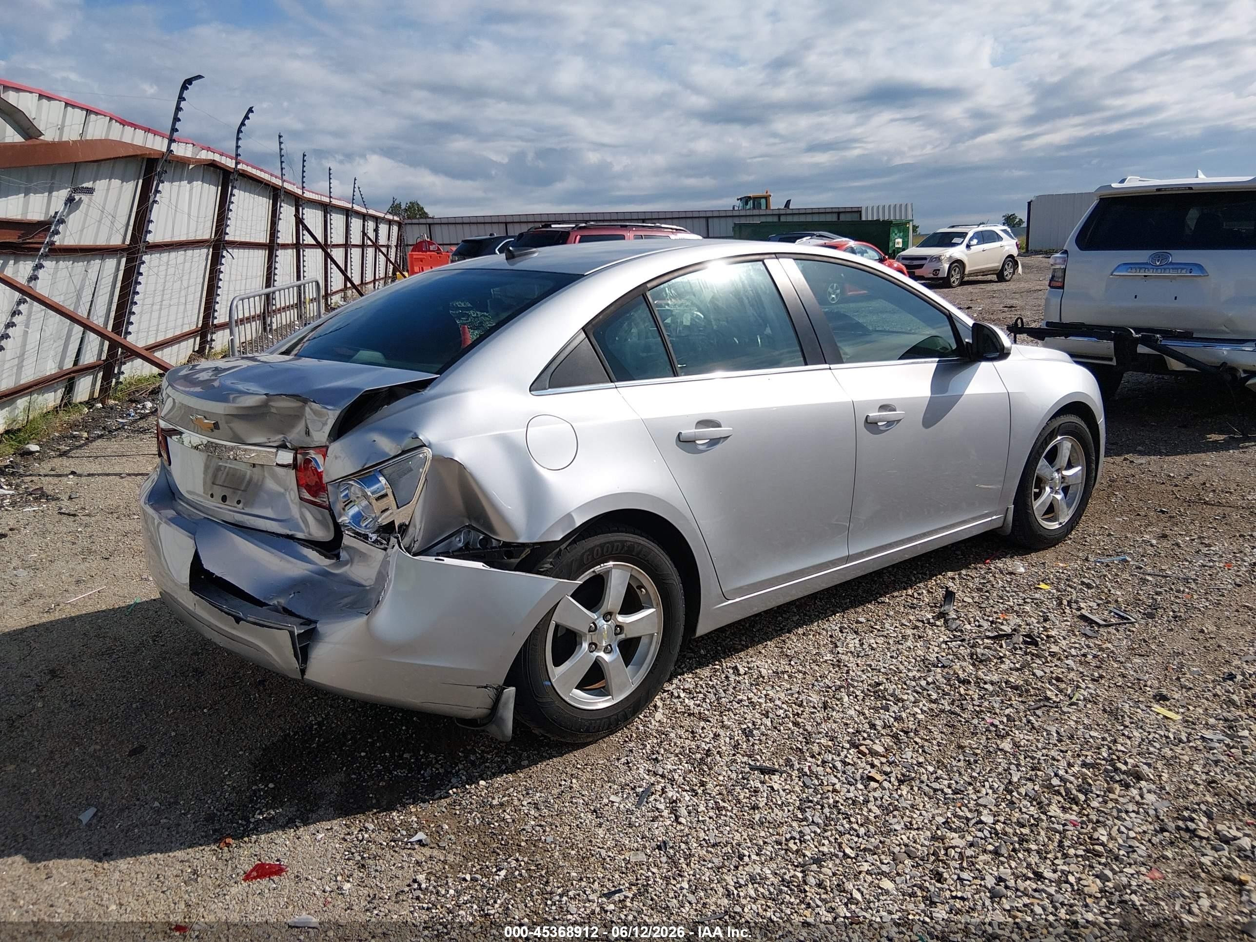 2014 Chevrolet Cruze 1lt Auto Silver vin: 1G1PC5SB4E7201263