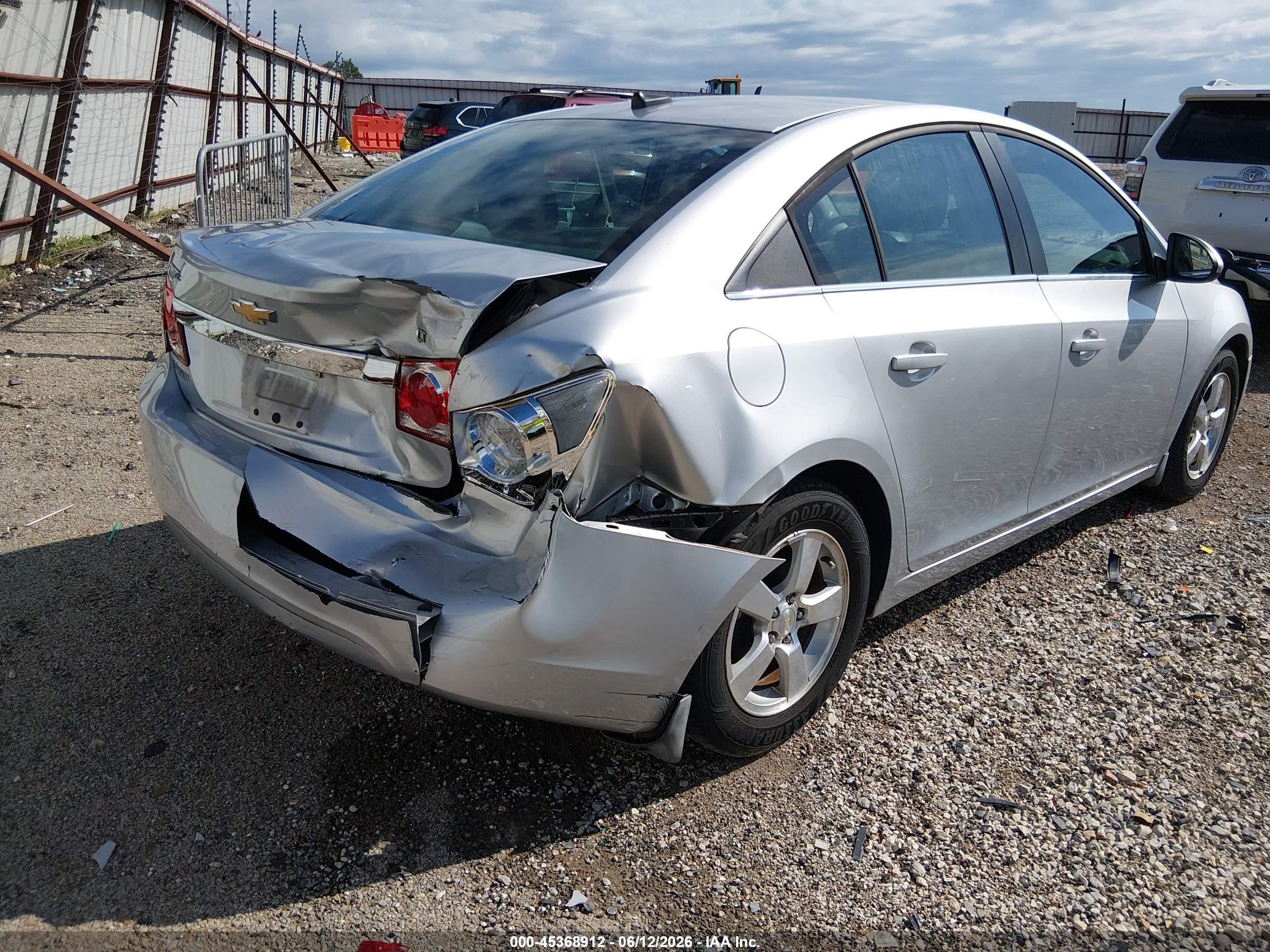 2014 Chevrolet Cruze 1lt Auto Silver vin: 1G1PC5SB4E7201263