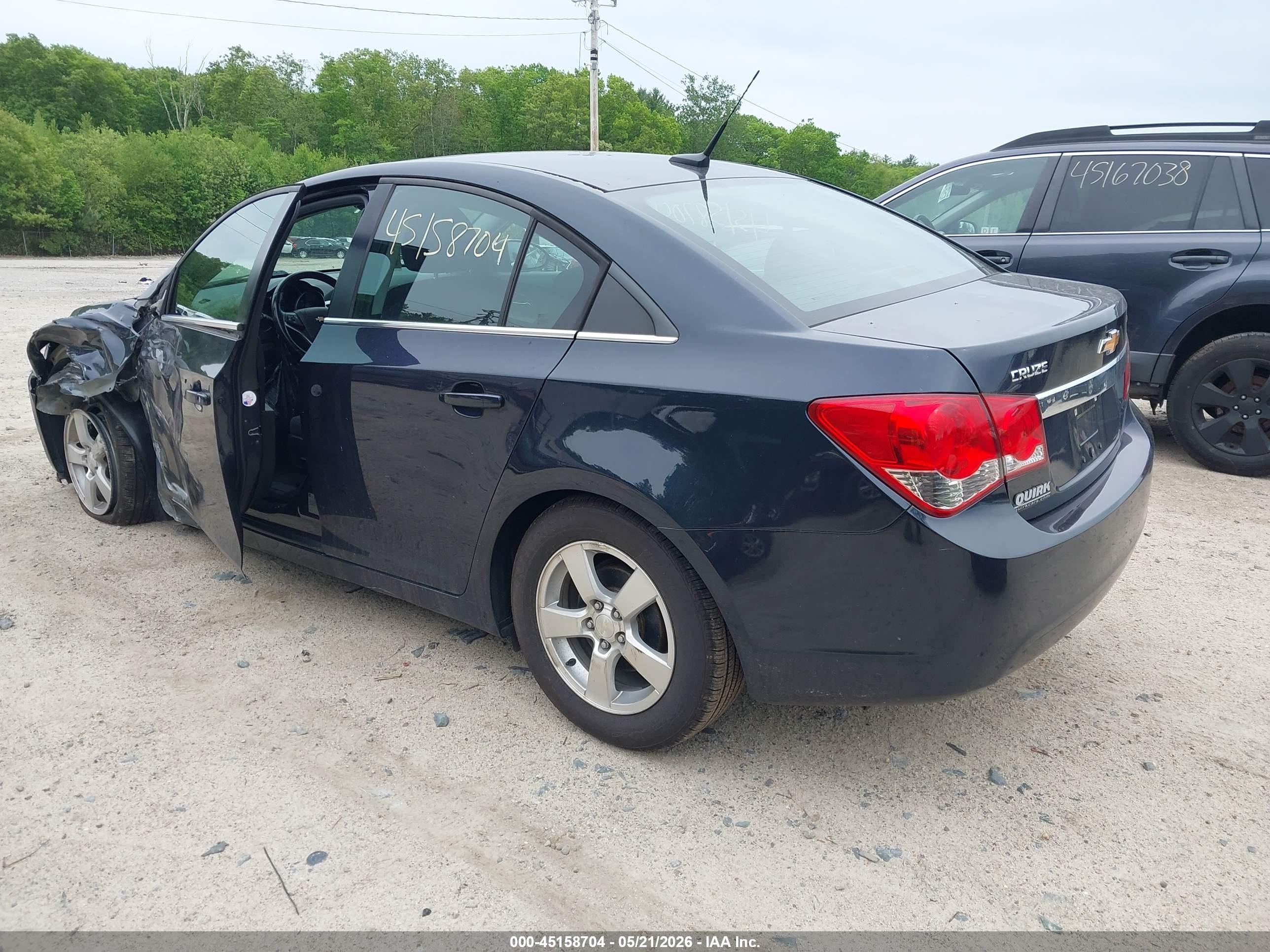 2014 Chevrolet Cruze 1lt Auto Blue vin: 1G1PC5SB4E7258756
