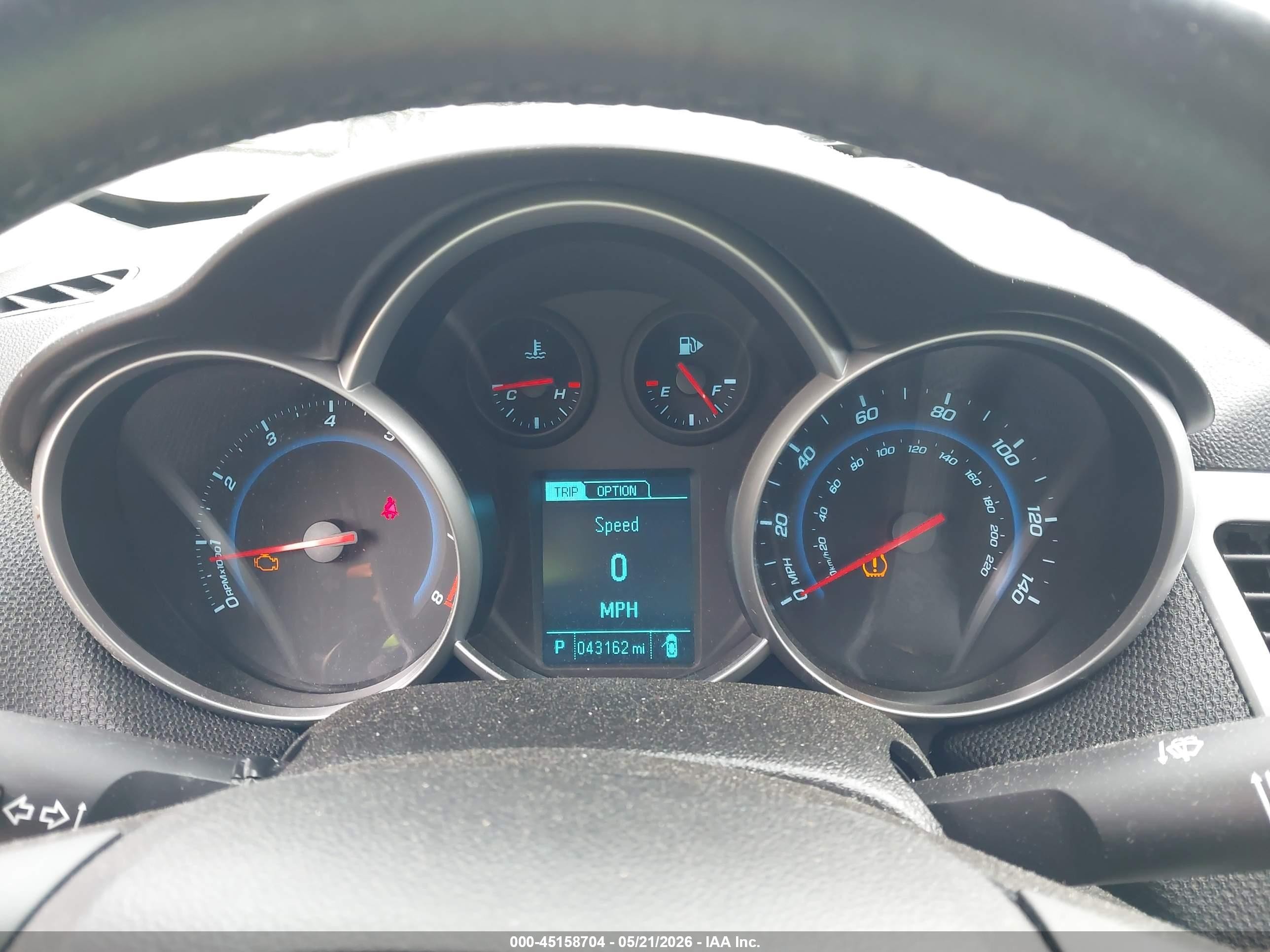 2014 Chevrolet Cruze 1lt Auto Blue vin: 1G1PC5SB4E7258756