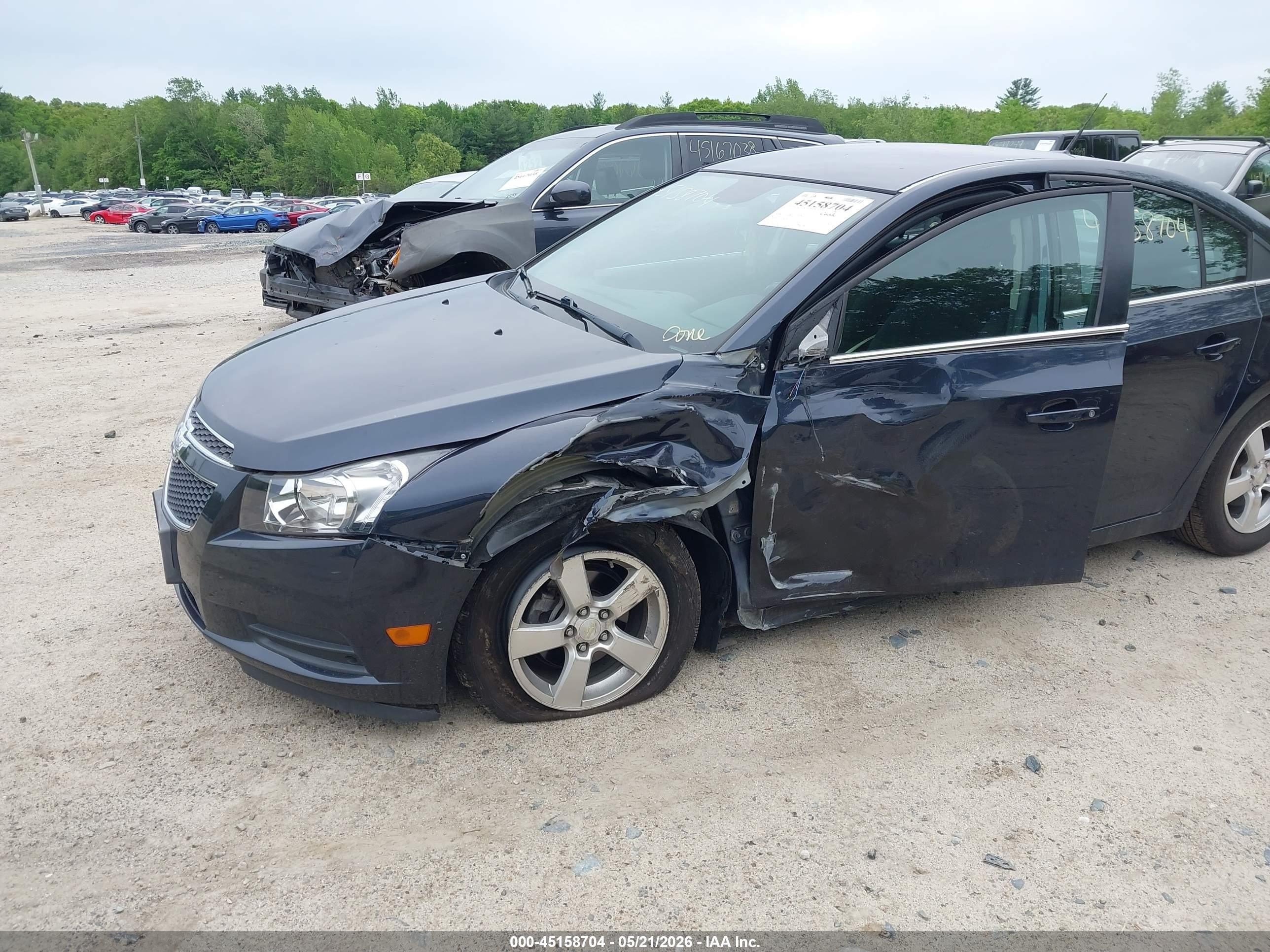 2014 Chevrolet Cruze 1lt Auto Blue vin: 1G1PC5SB4E7258756