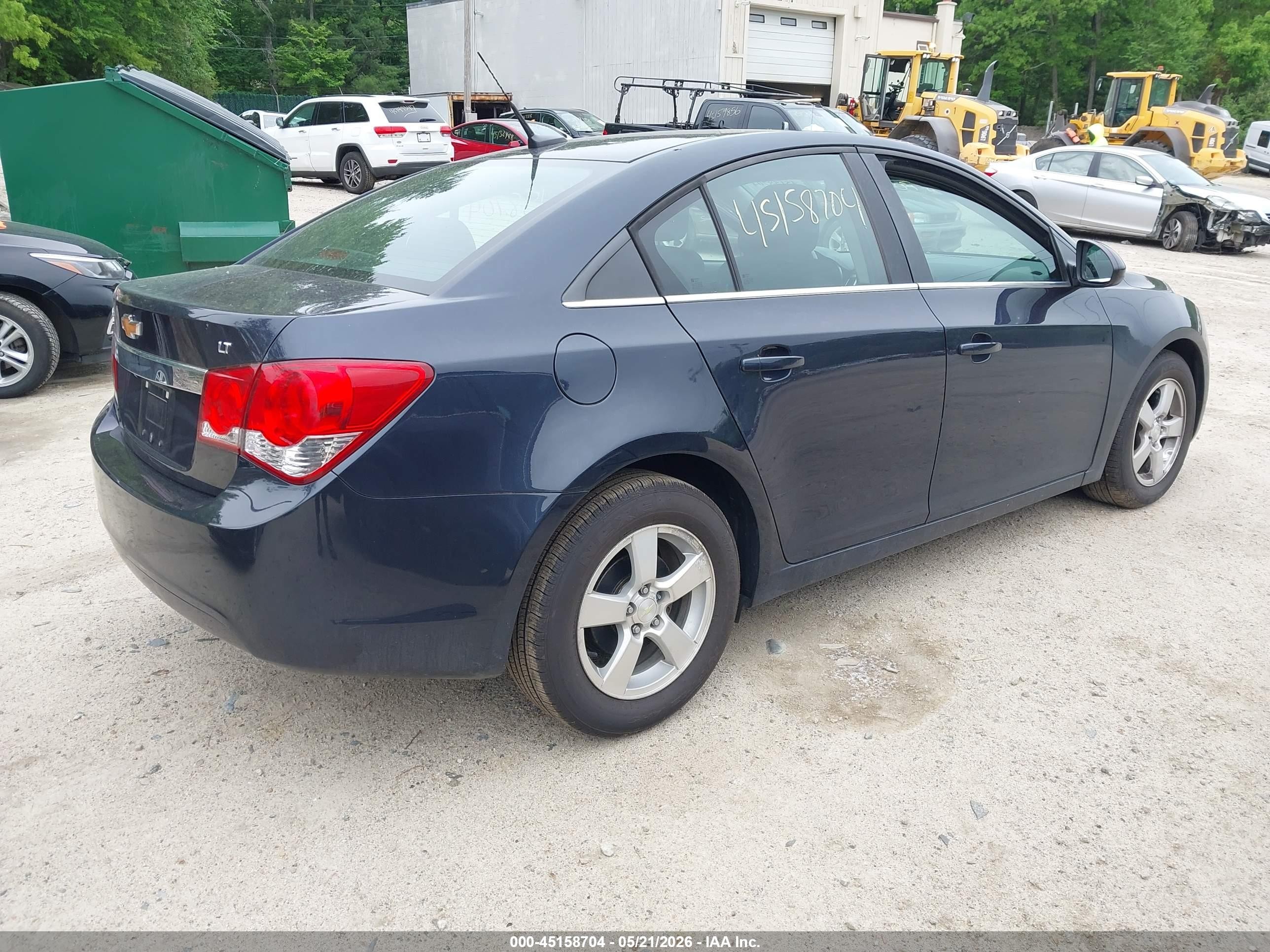 2014 Chevrolet Cruze 1lt Auto Blue vin: 1G1PC5SB4E7258756