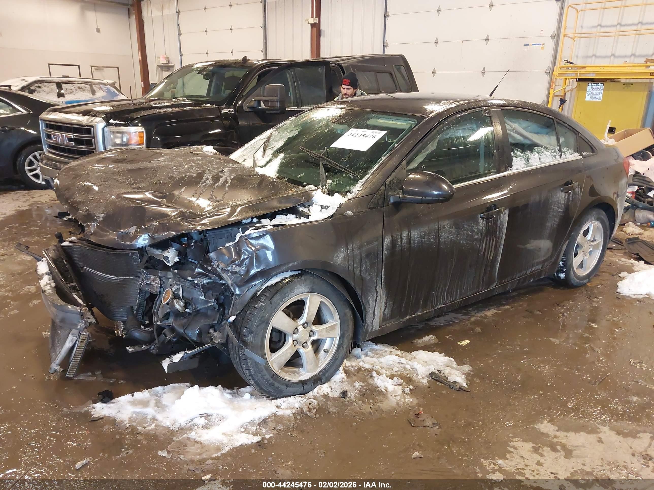 2014 Chevrolet Cruze 1lt Auto Gray vin: 1G1PC5SB4E7301640
