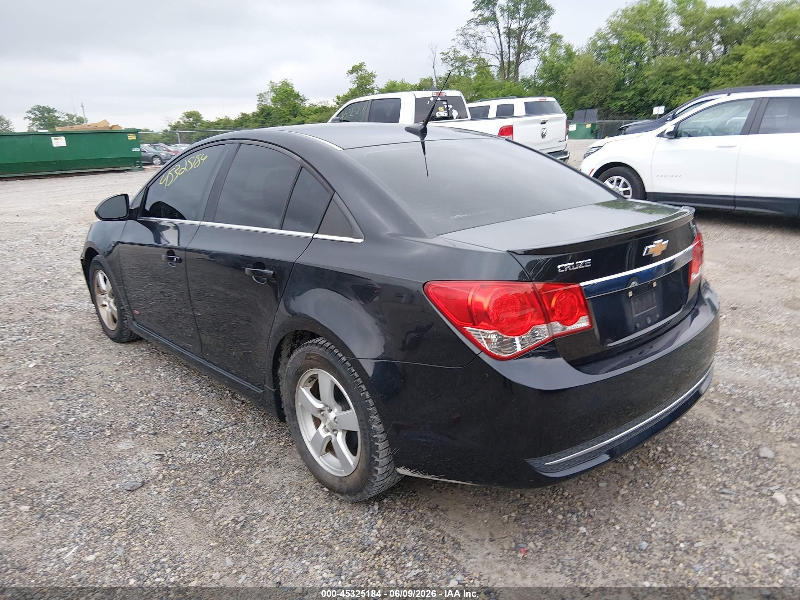 2014 Chevrolet Cruze 1lt Auto Black vin: 1G1PC5SB4E7319605
