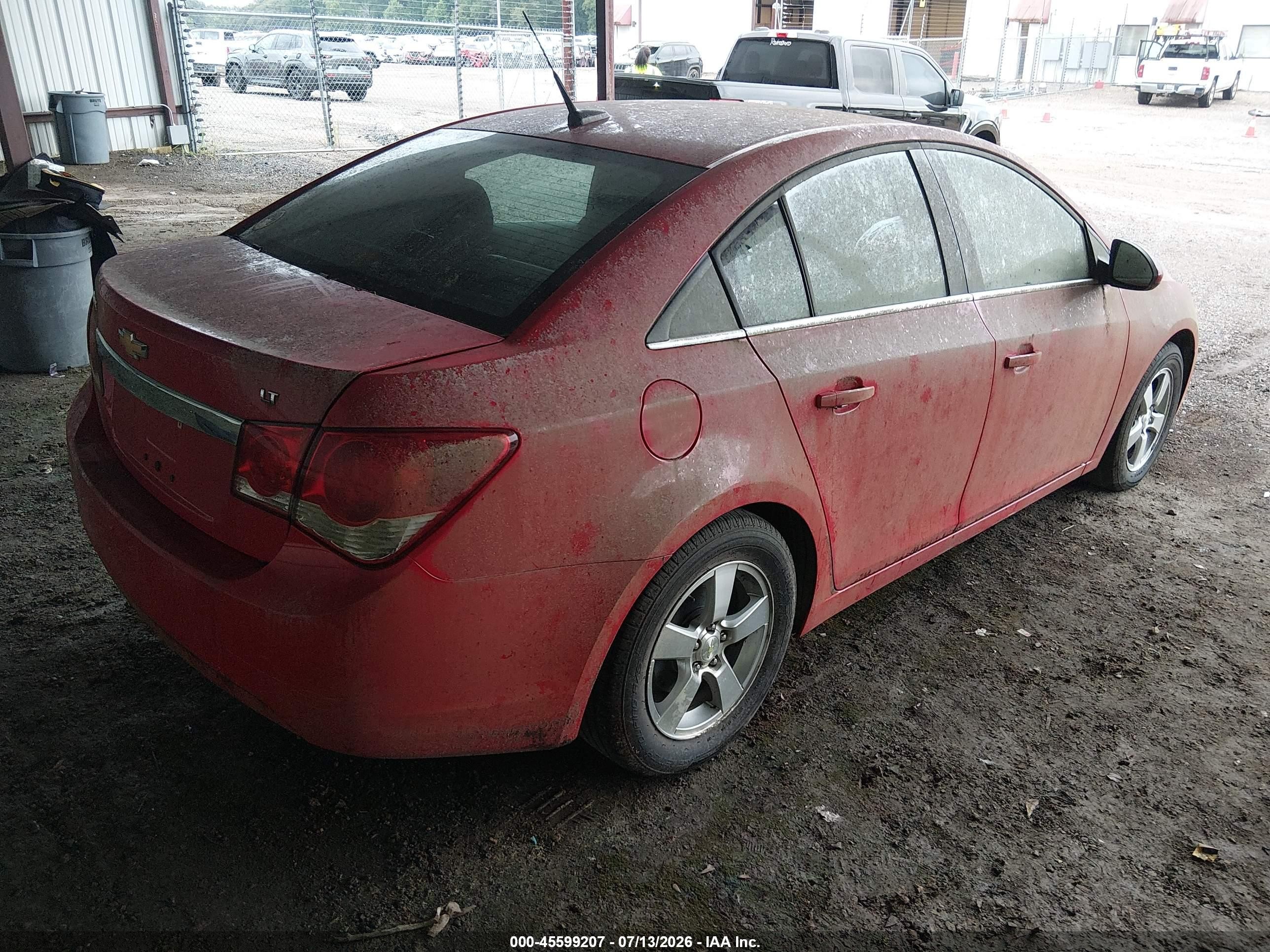 2014 Chevrolet Cruze 1lt Auto Red vin: 1G1PC5SB4E7319653