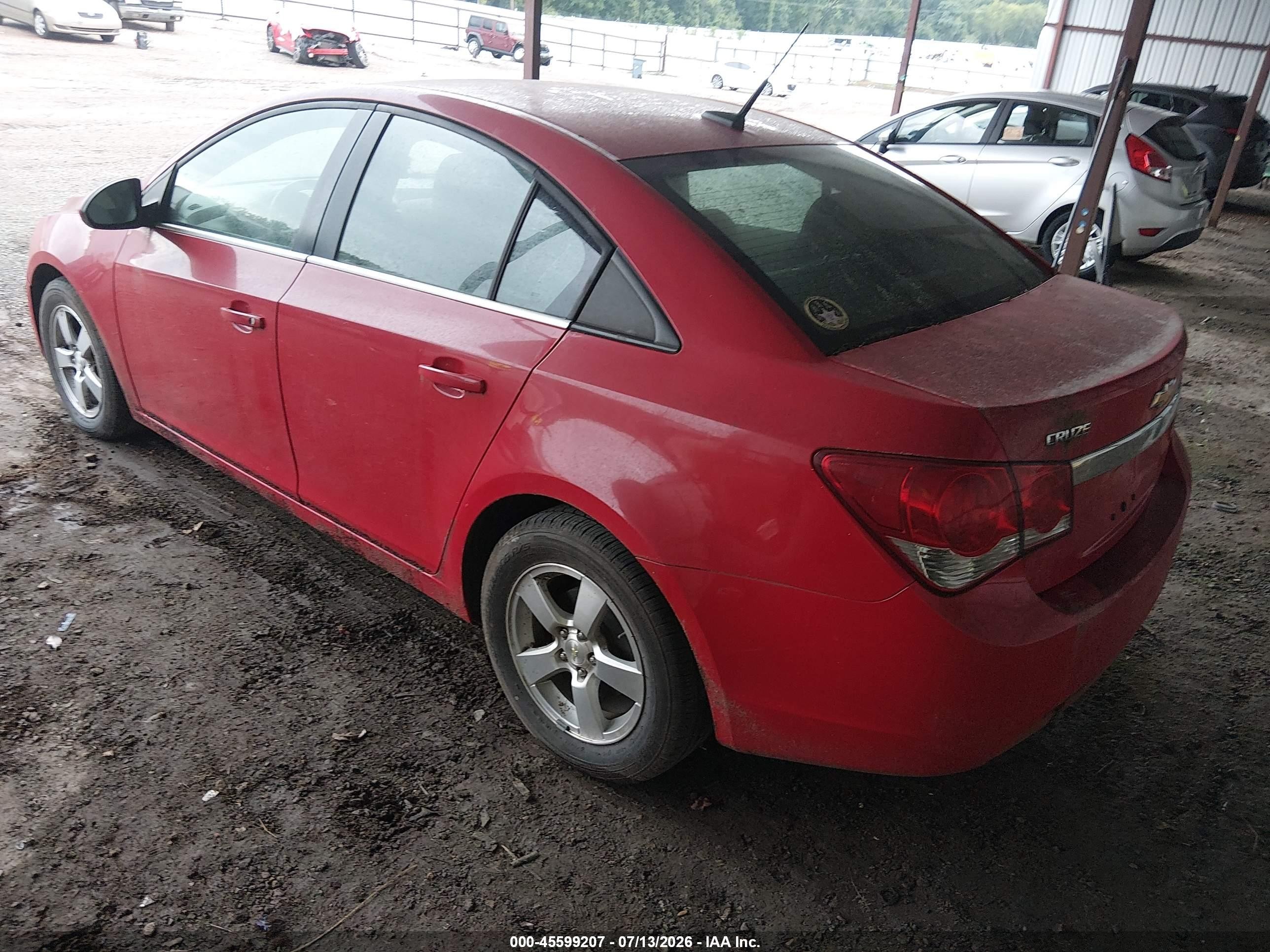 2014 Chevrolet Cruze 1lt Auto Red vin: 1G1PC5SB4E7319653
