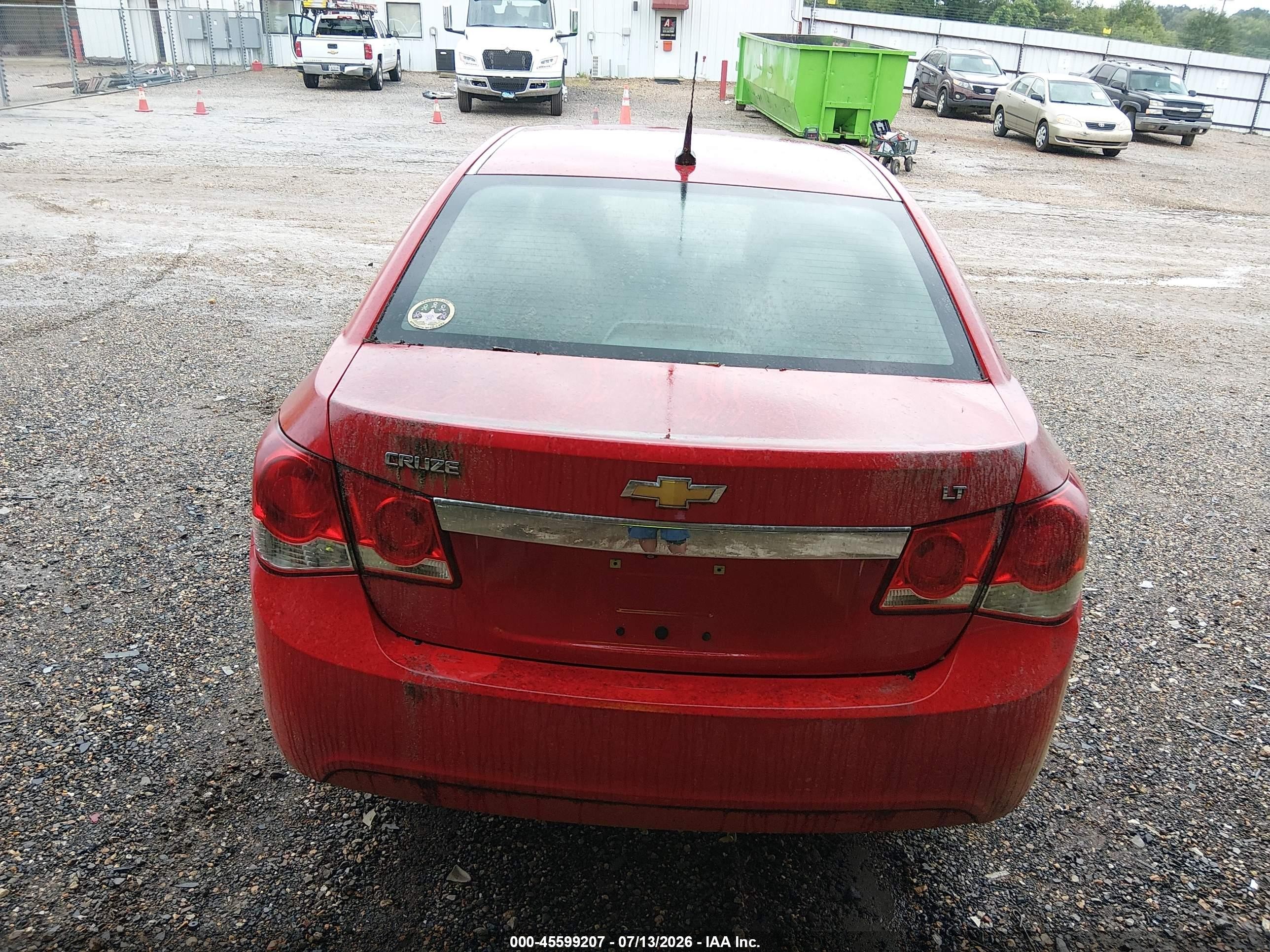 2014 Chevrolet Cruze 1lt Auto Red vin: 1G1PC5SB4E7319653