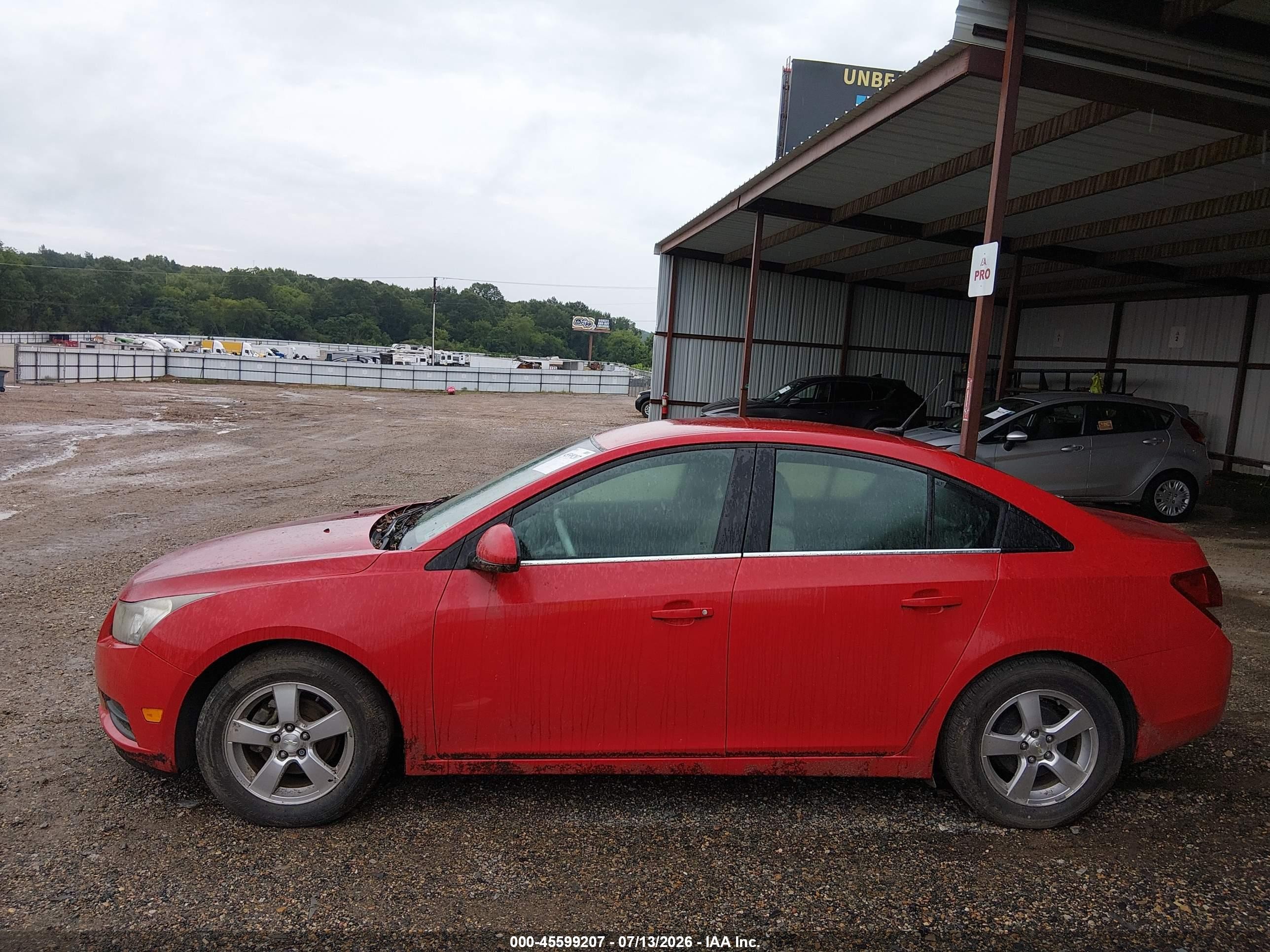 2014 Chevrolet Cruze 1lt Auto Red vin: 1G1PC5SB4E7319653