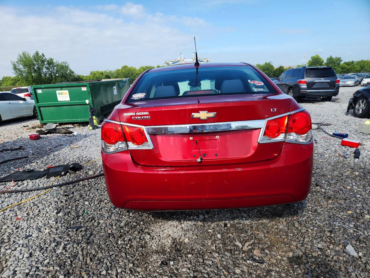 2014 Chevrolet Cruze Lt Red vin: 1G1PC5SB4E7386558