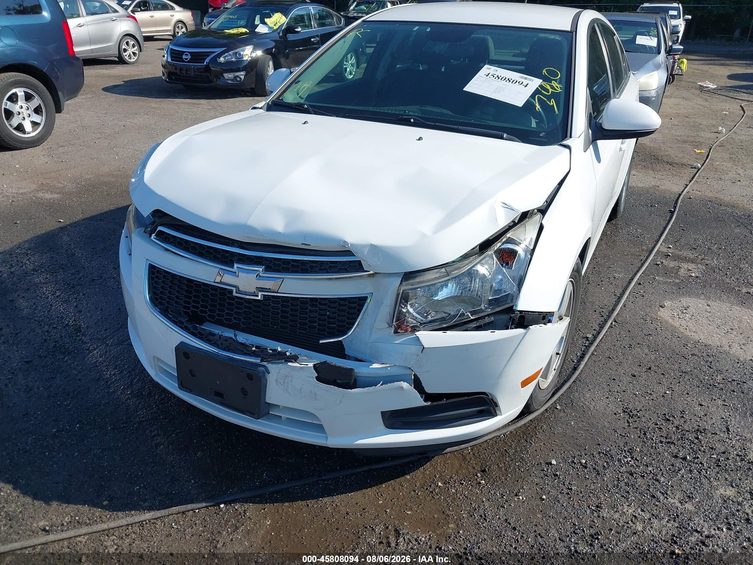 2014 Chevrolet Cruze 1lt Auto White vin: 1G1PC5SB4E7450789