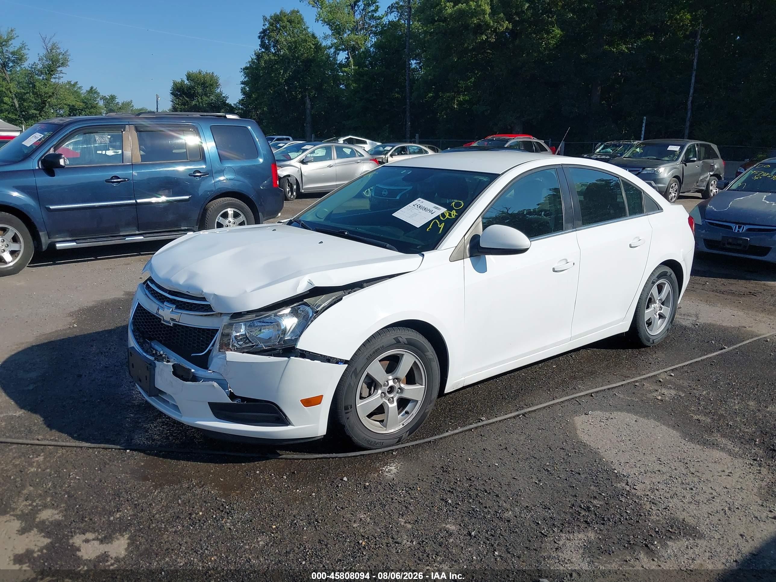 2014 Chevrolet Cruze 1lt Auto White vin: 1G1PC5SB4E7450789