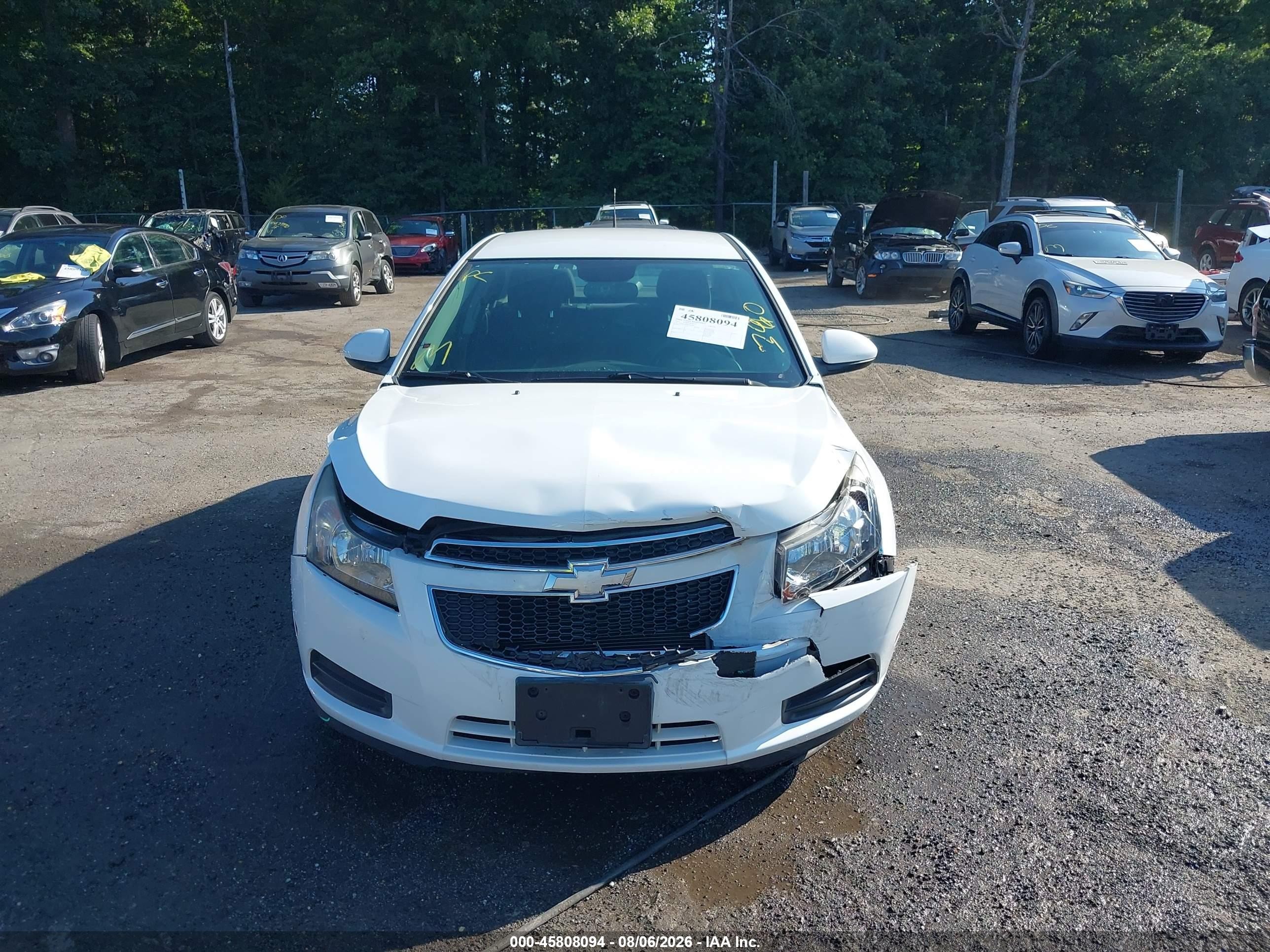 2014 Chevrolet Cruze 1lt Auto White vin: 1G1PC5SB4E7450789