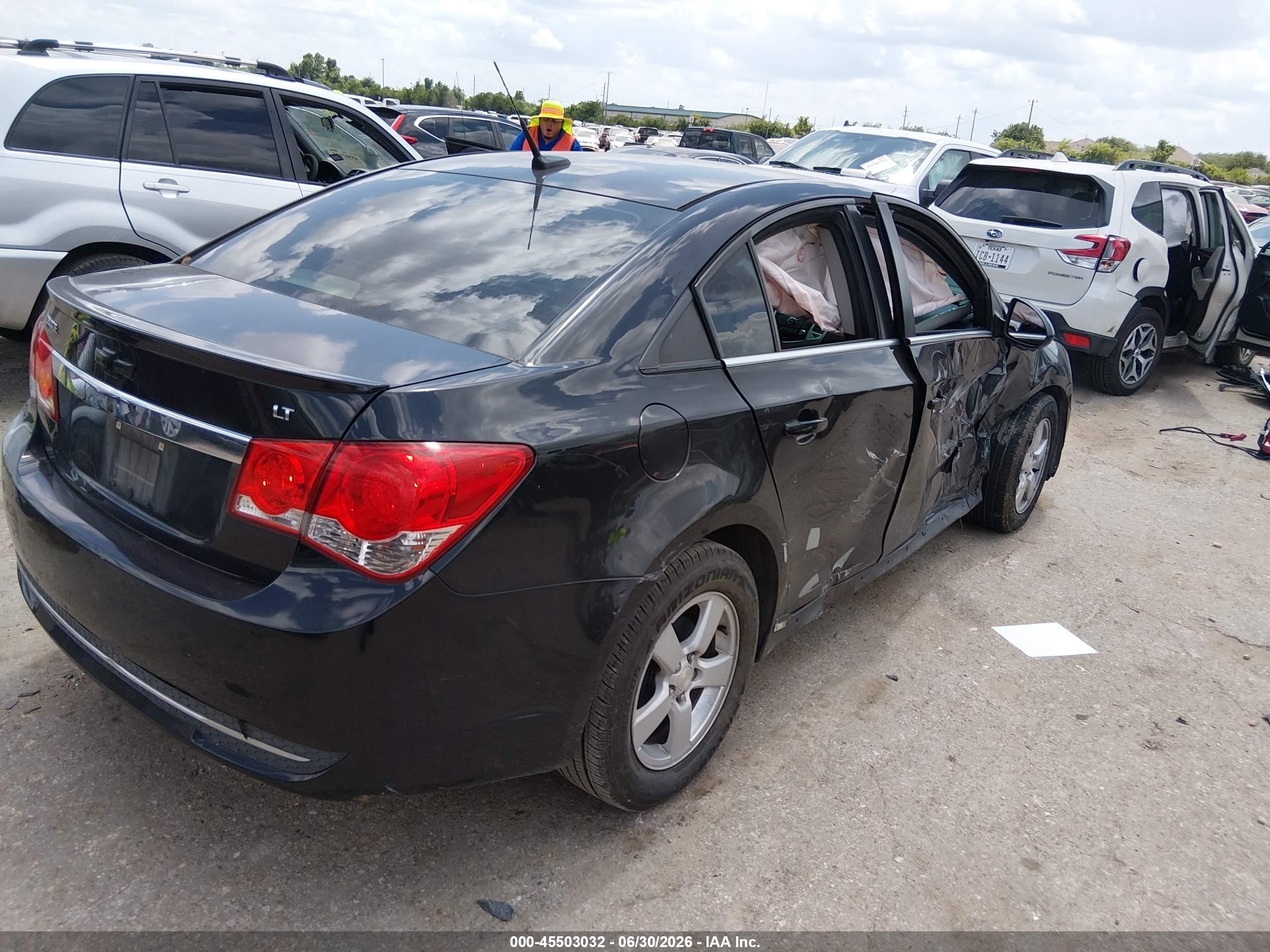 2014 Chevrolet Cruze 1lt Auto Black vin: 1G1PC5SB4E7453059