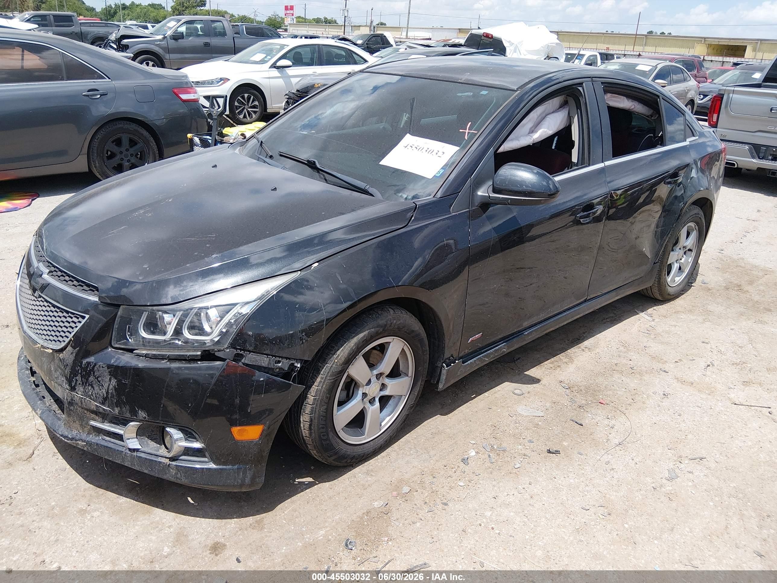 2014 Chevrolet Cruze 1lt Auto Black vin: 1G1PC5SB4E7453059