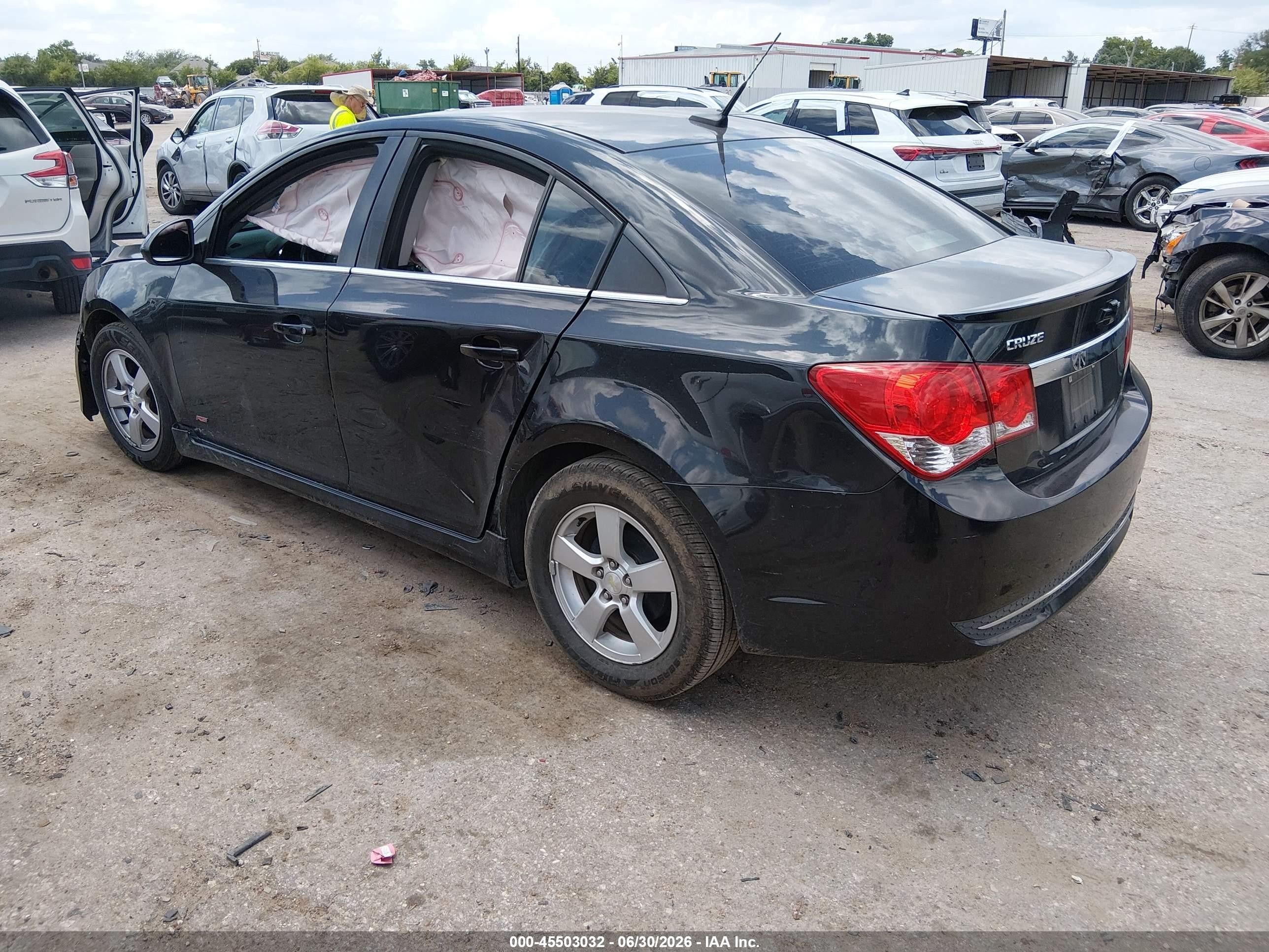 2014 Chevrolet Cruze 1lt Auto Black vin: 1G1PC5SB4E7453059