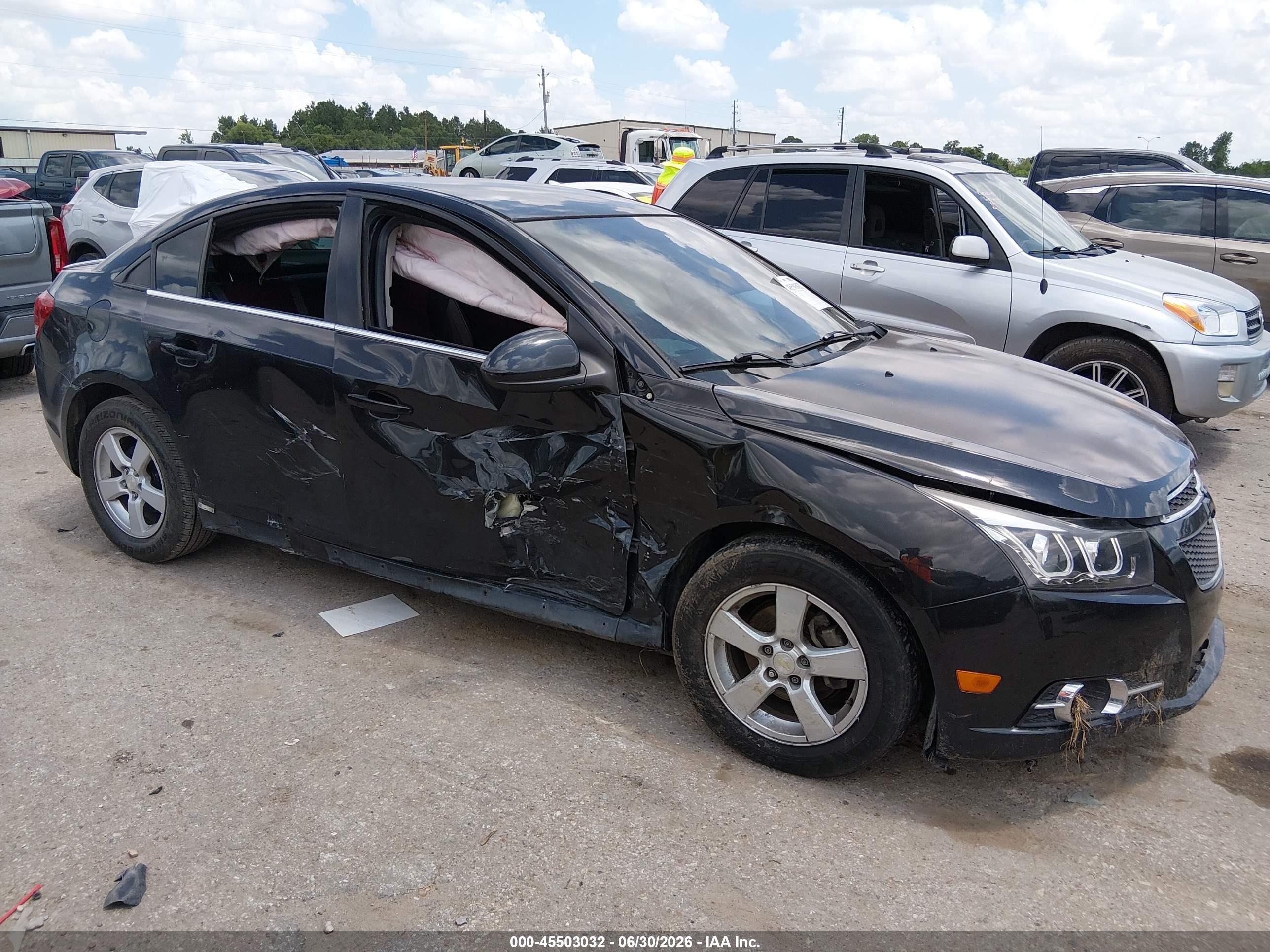 2014 Chevrolet Cruze 1lt Auto Black vin: 1G1PC5SB4E7453059