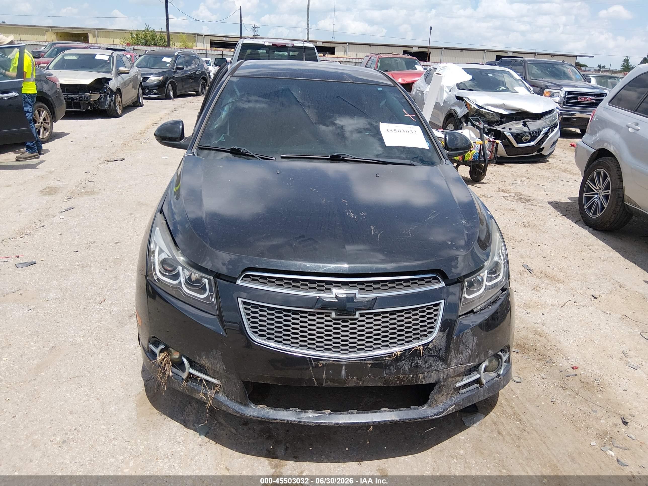2014 Chevrolet Cruze 1lt Auto Black vin: 1G1PC5SB4E7453059