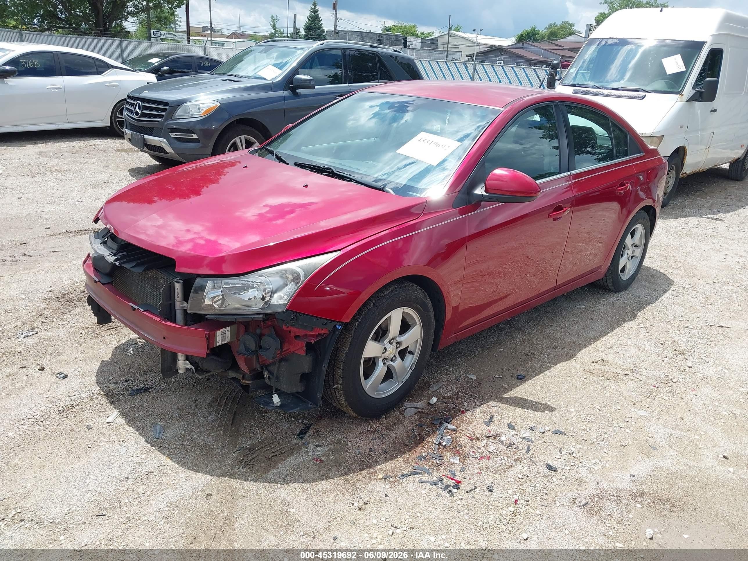 2014 Chevrolet Cruze 1lt Auto Red vin: 1G1PC5SB4E7467527