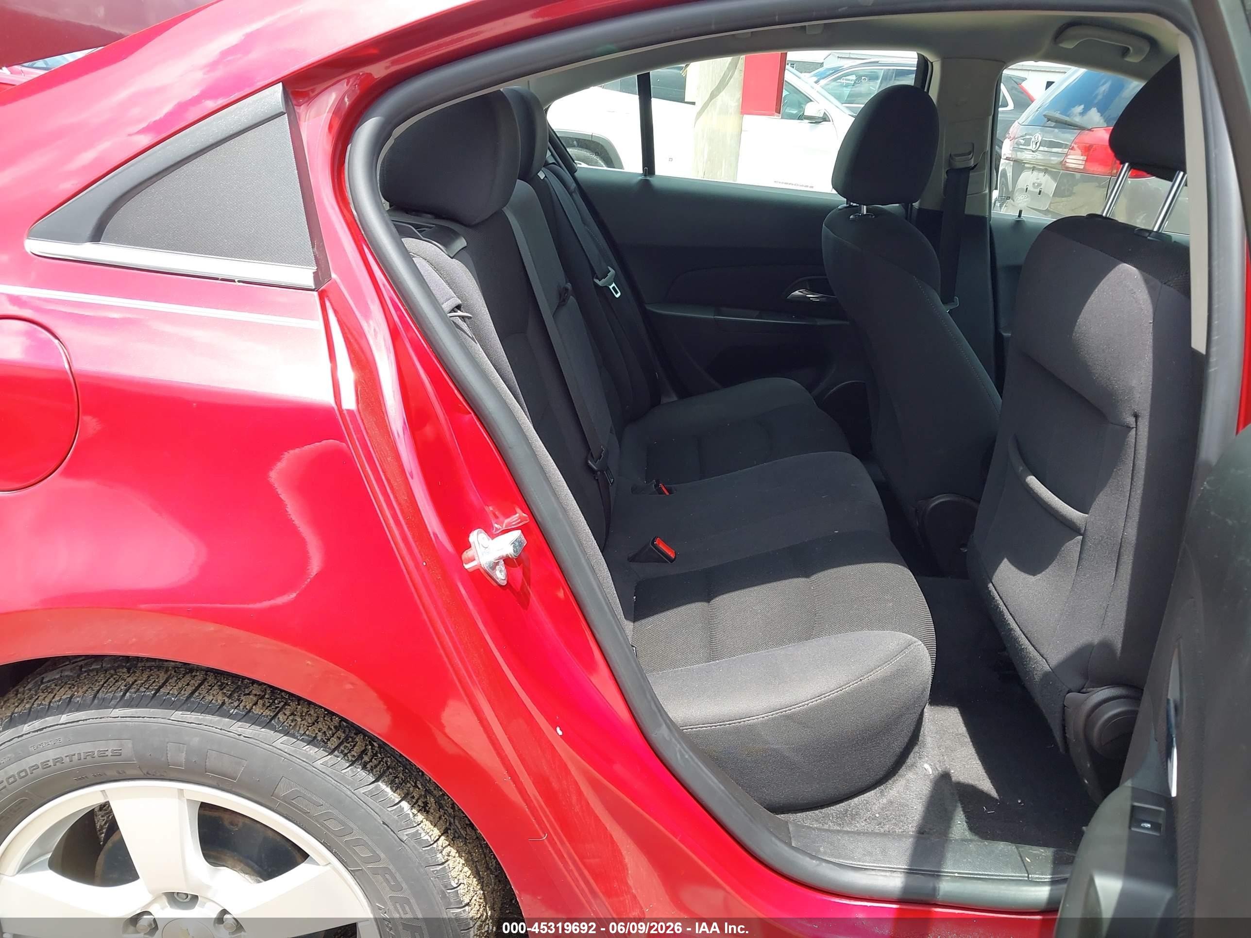2014 Chevrolet Cruze 1lt Auto Red vin: 1G1PC5SB4E7467527