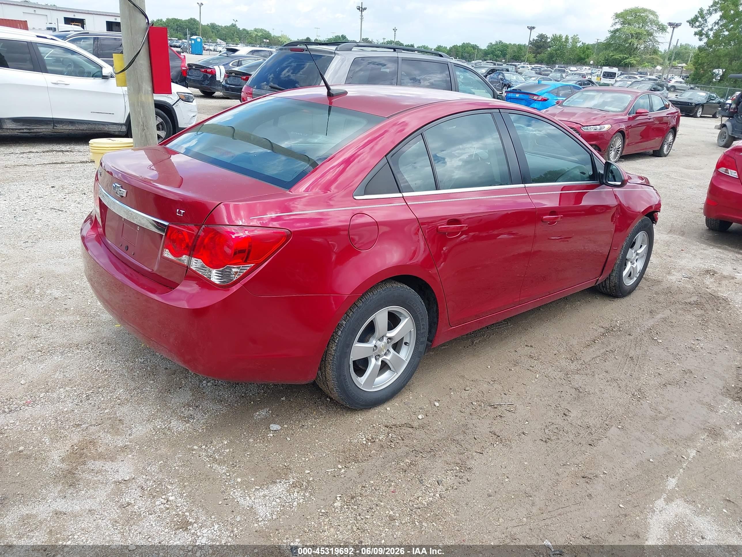 2014 Chevrolet Cruze 1lt Auto Red vin: 1G1PC5SB4E7467527