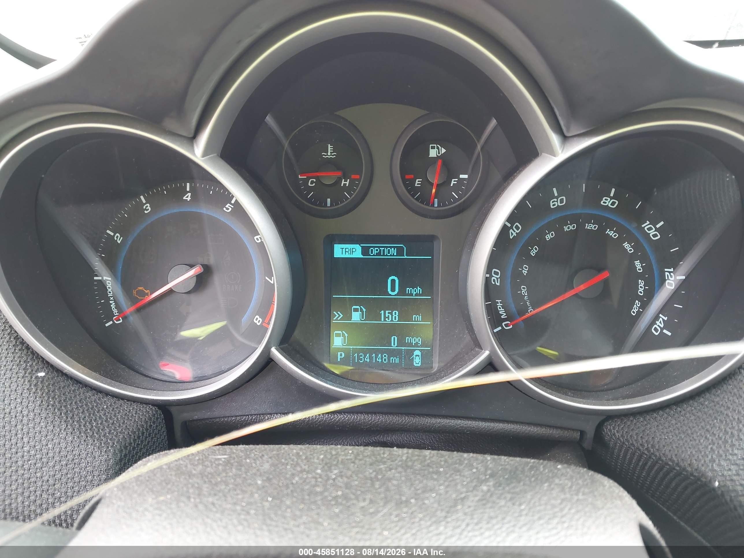 2014 Chevrolet Cruze 1lt Auto Red vin: 1G1PC5SB4E7471965