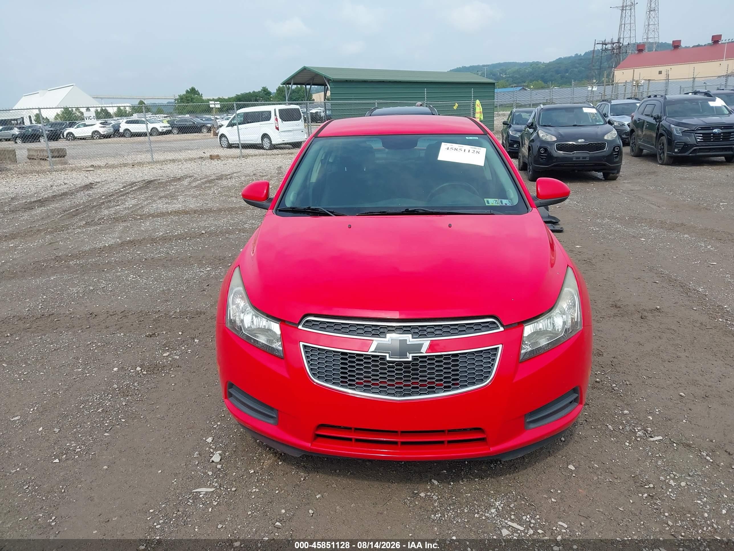 2014 Chevrolet Cruze 1lt Auto Red vin: 1G1PC5SB4E7471965