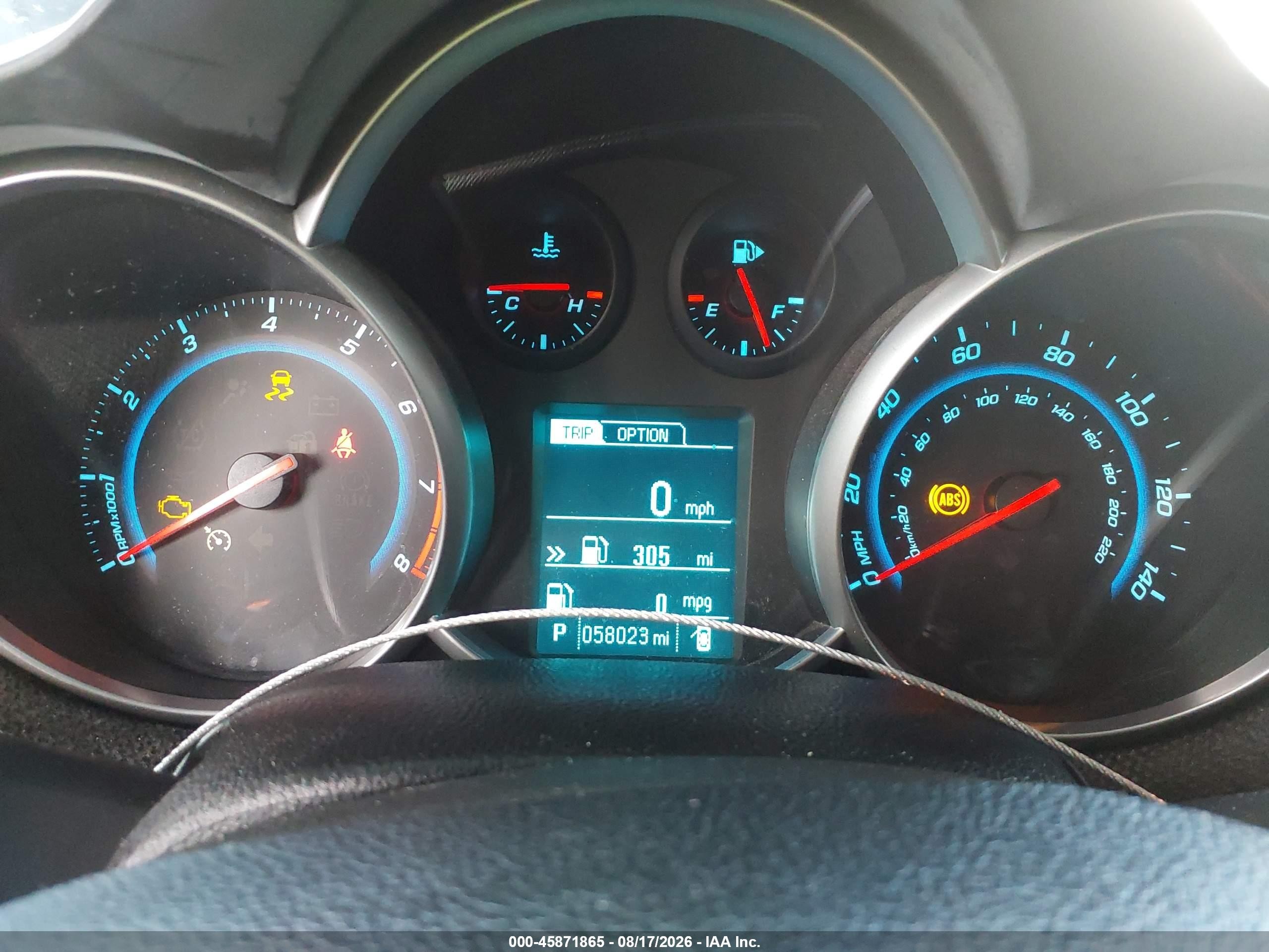 2014 Chevrolet Cruze 1lt Auto Gray vin: 1G1PC5SB4E7483386