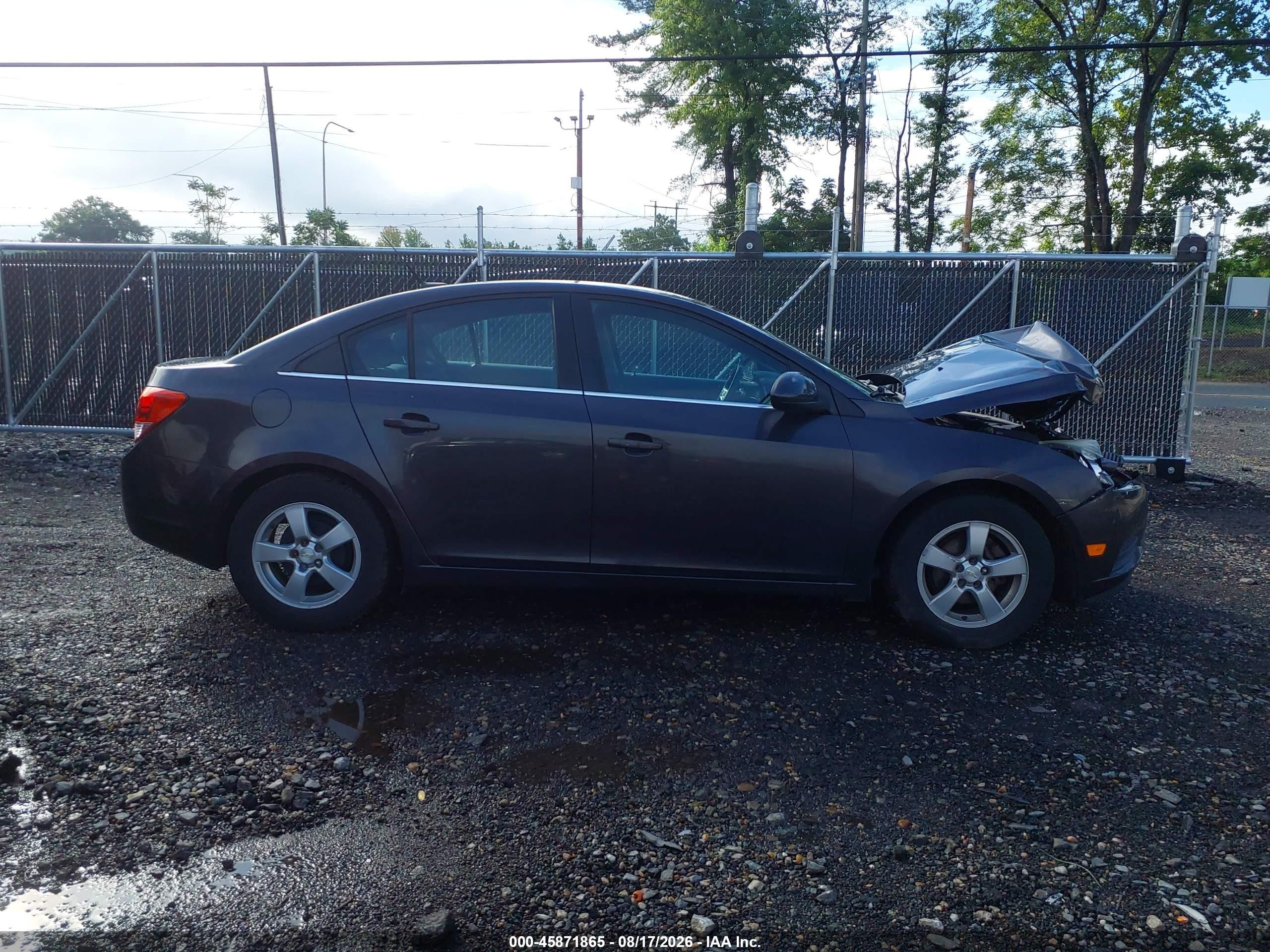 2014 Chevrolet Cruze 1lt Auto Gray vin: 1G1PC5SB4E7483386
