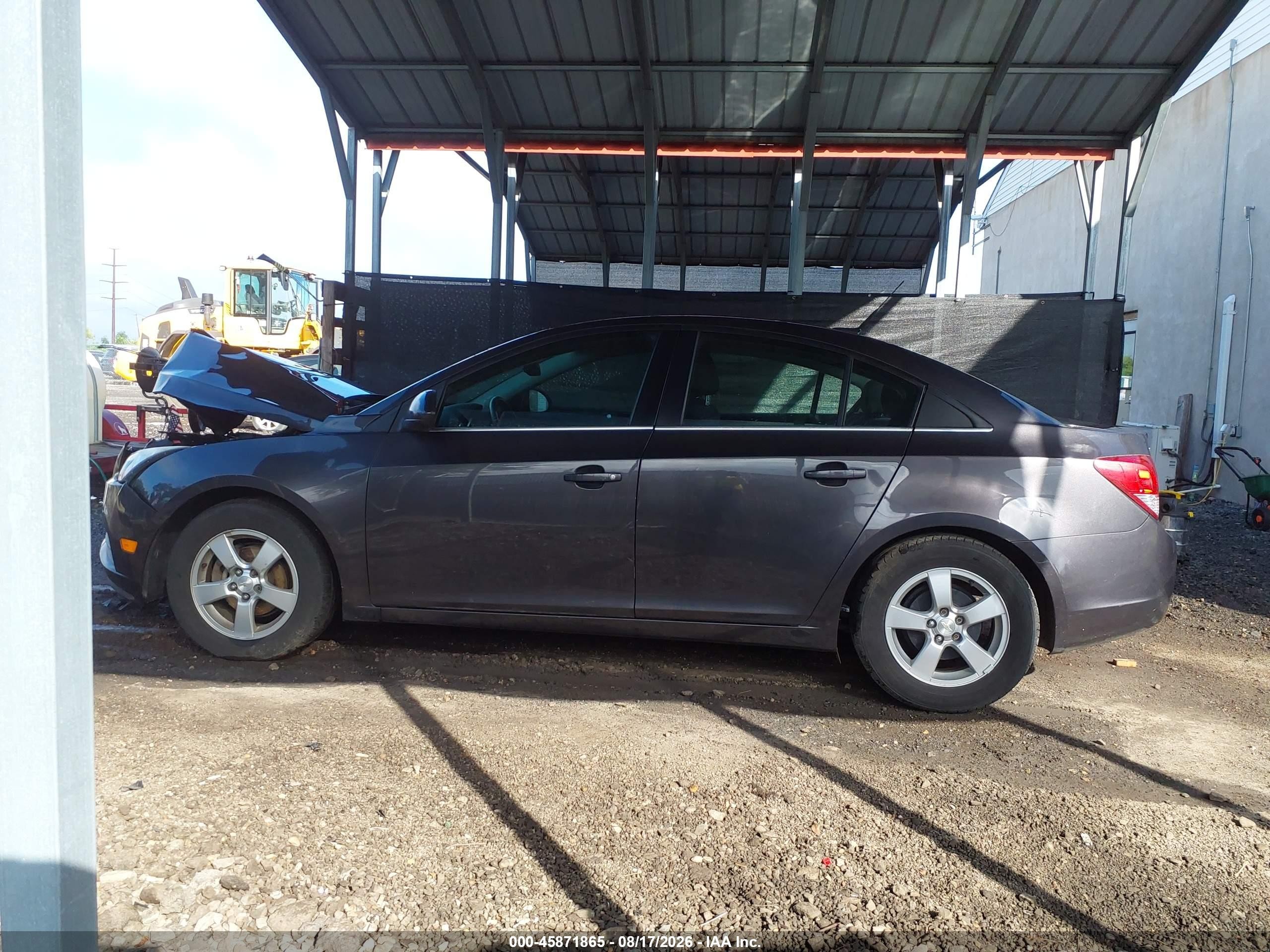 2014 Chevrolet Cruze 1lt Auto Gray vin: 1G1PC5SB4E7483386