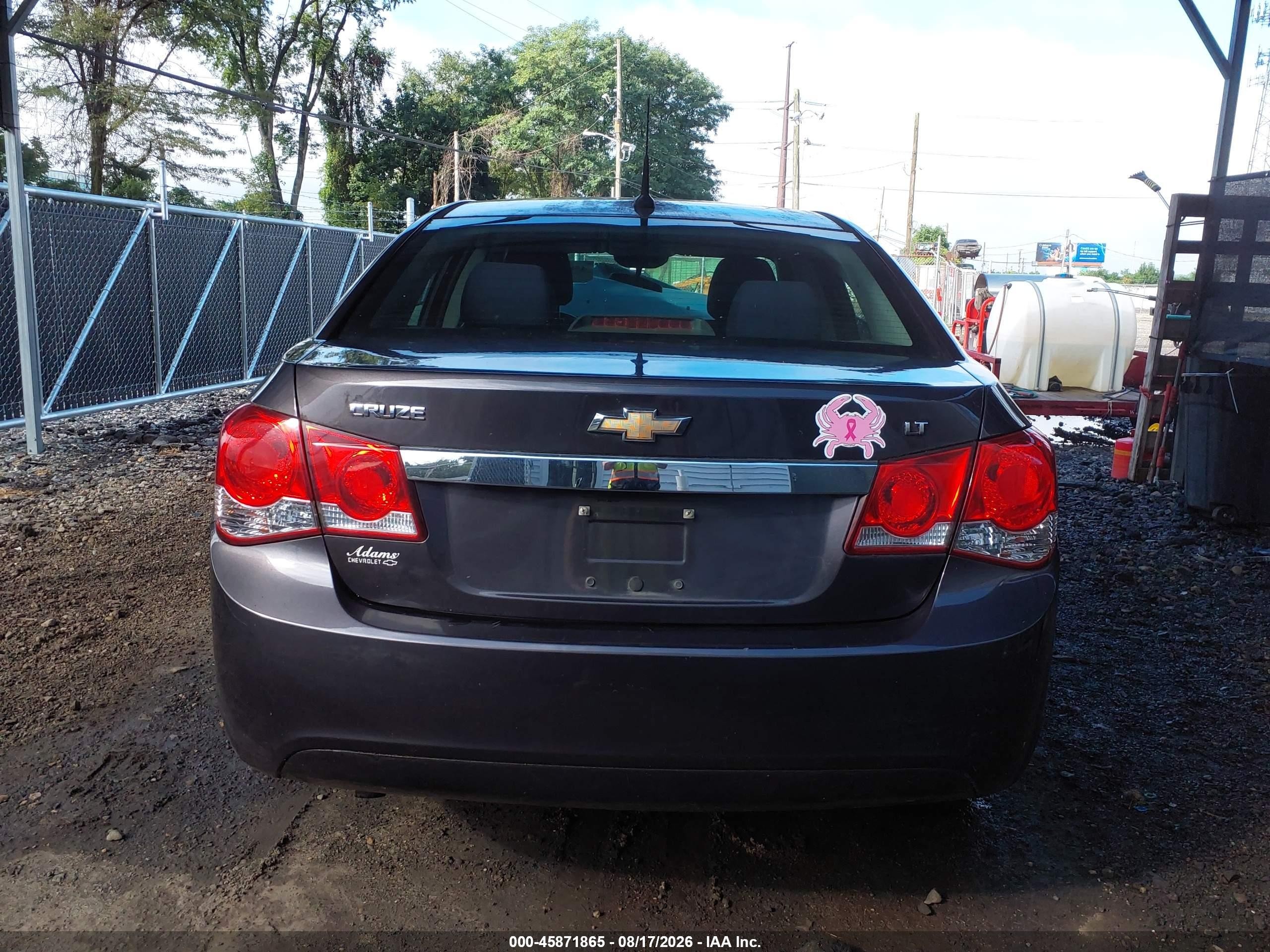 2014 Chevrolet Cruze 1lt Auto Gray vin: 1G1PC5SB4E7483386