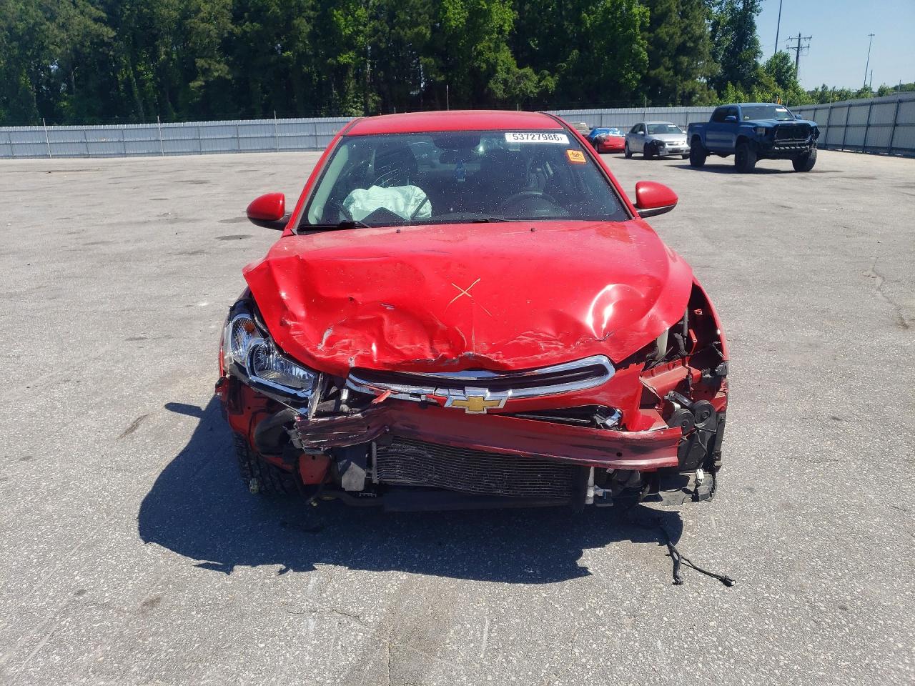 2015 Chevrolet Cruze Lt Red vin: 1G1PC5SB4F7110818