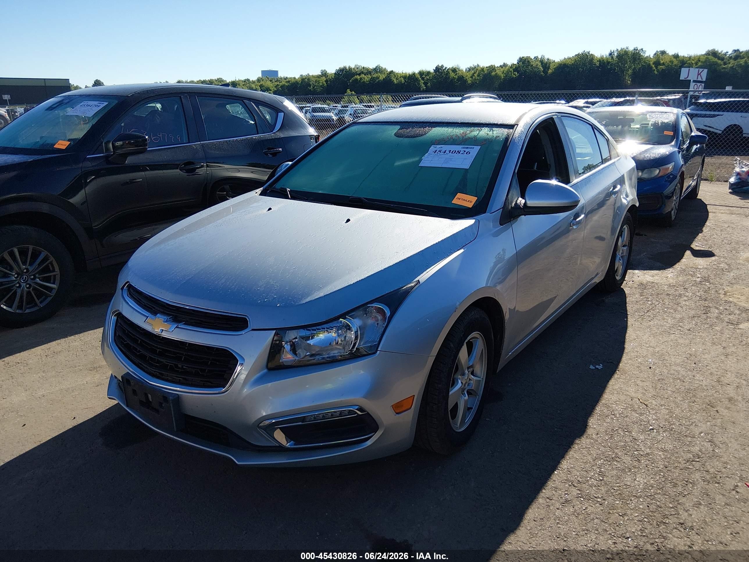 2015 Chevrolet Cruze 1lt Auto Silver vin: 1G1PC5SB4F7150400