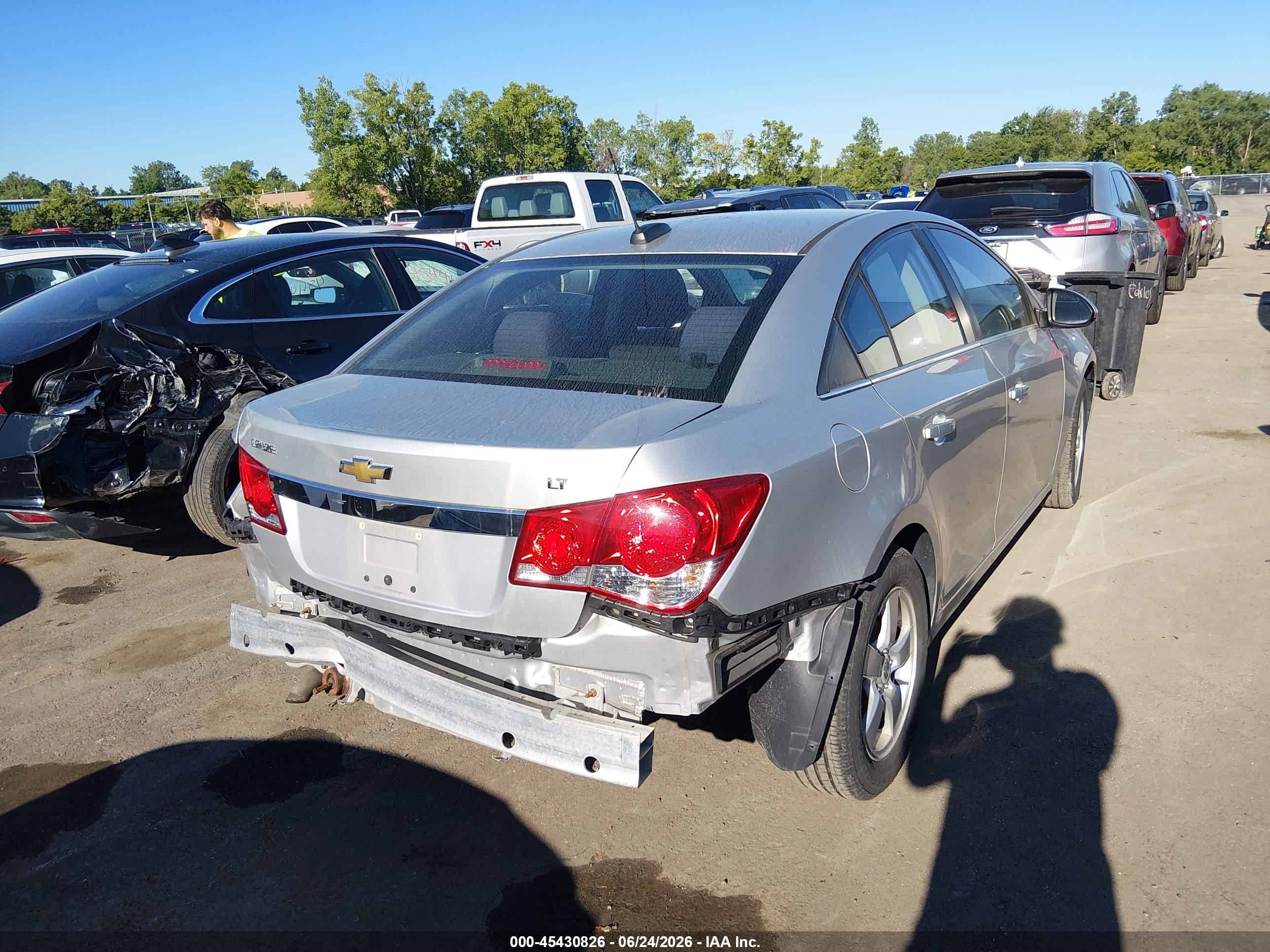 2015 Chevrolet Cruze 1lt Auto Silver vin: 1G1PC5SB4F7150400