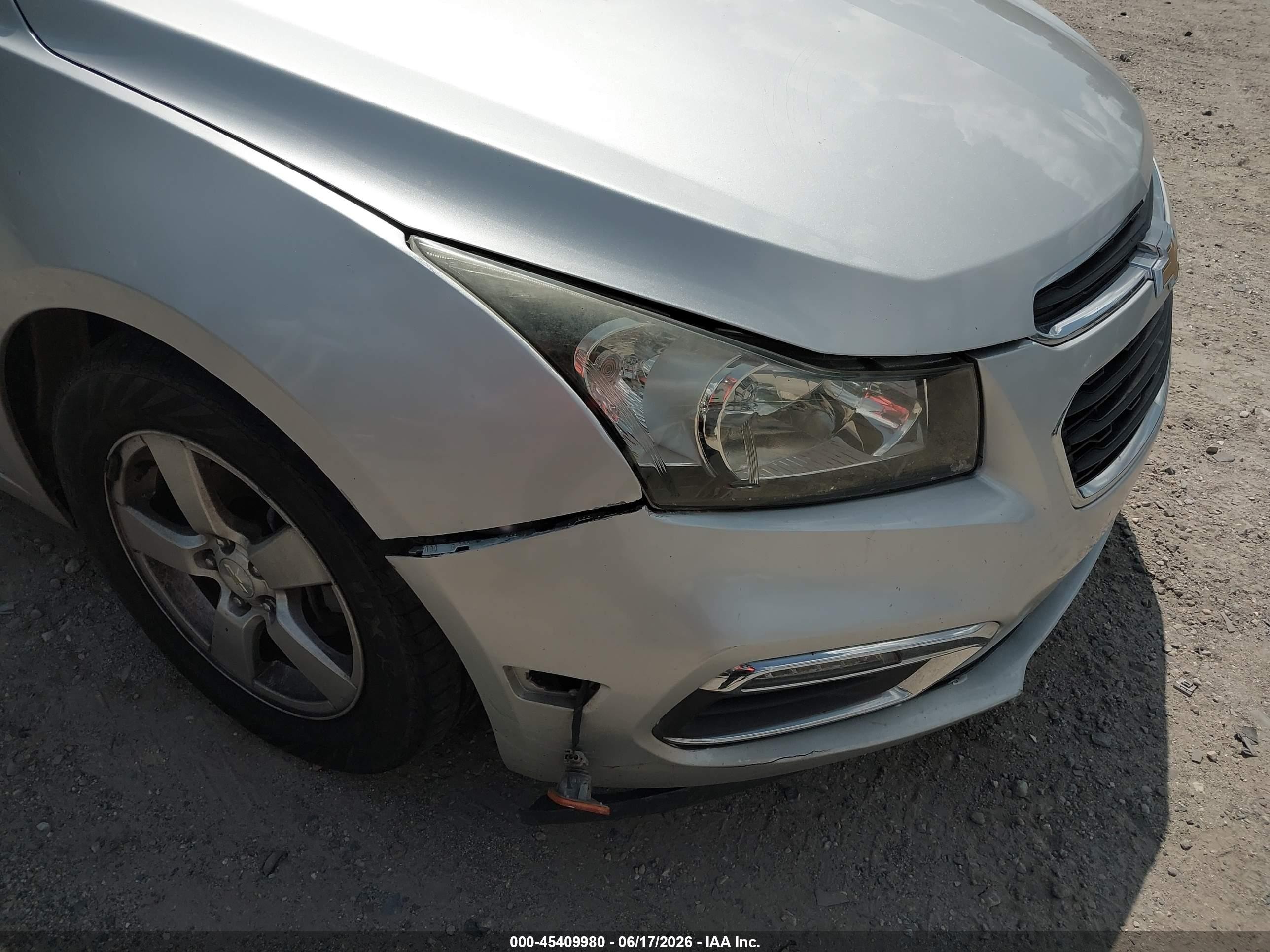 2015 Chevrolet Cruze 1lt Auto Silver vin: 1G1PC5SB4F7159856