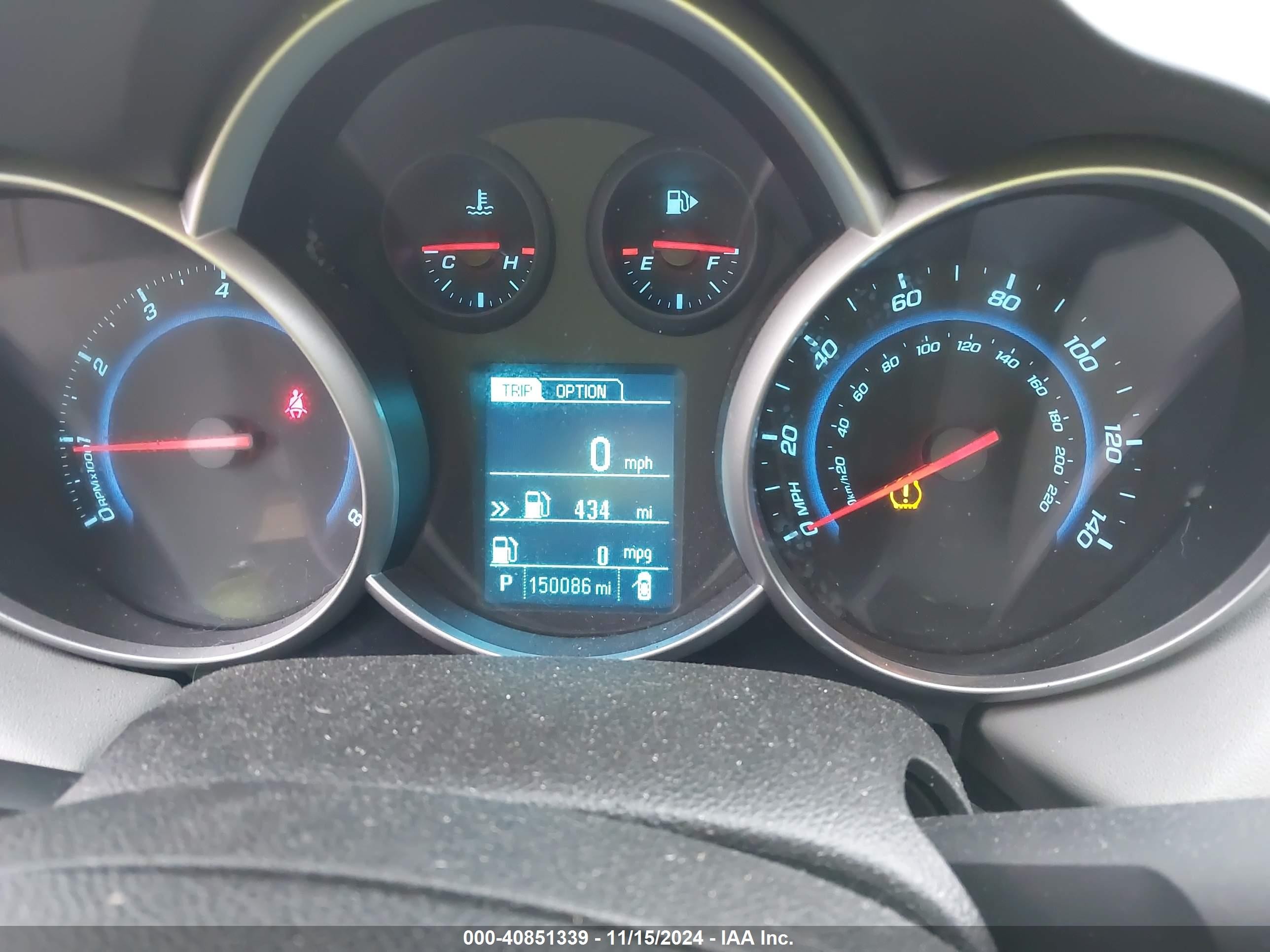 2015 Chevrolet Cruze 1lt Auto Черный vin: 1G1PC5SB4F7177404