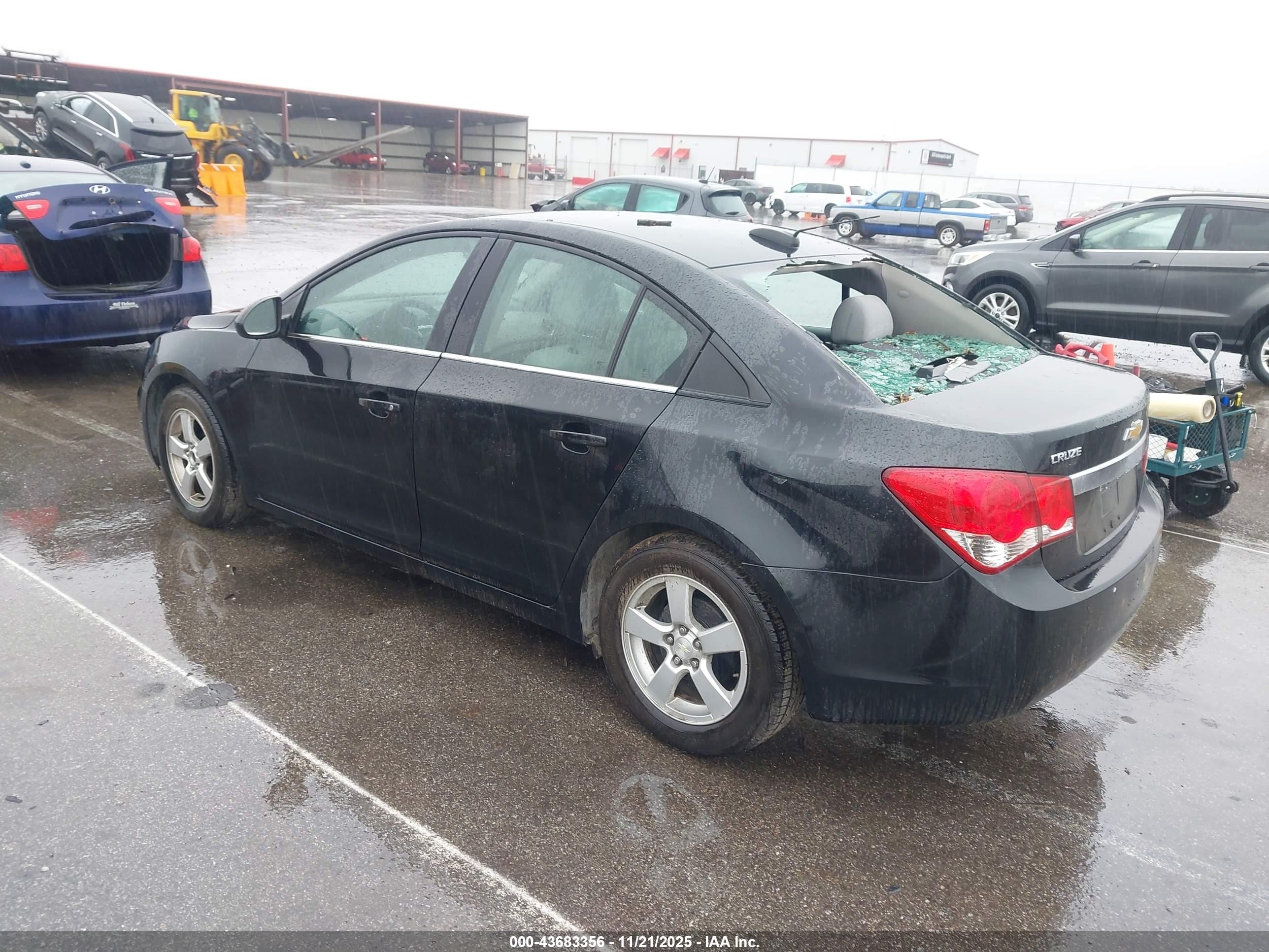 2015 Chevrolet Cruze 1lt Auto Black vin: 1G1PC5SB4F7182411