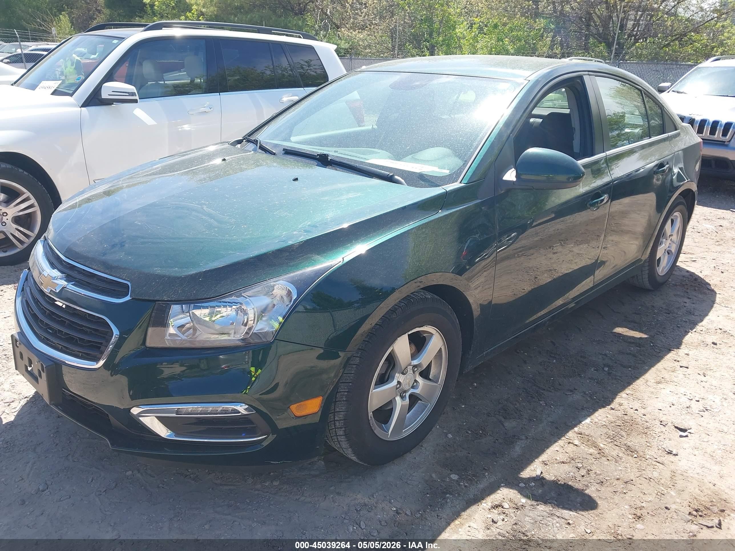 2015 Chevrolet Cruze 1lt Auto Green vin: 1G1PC5SB4F7198401