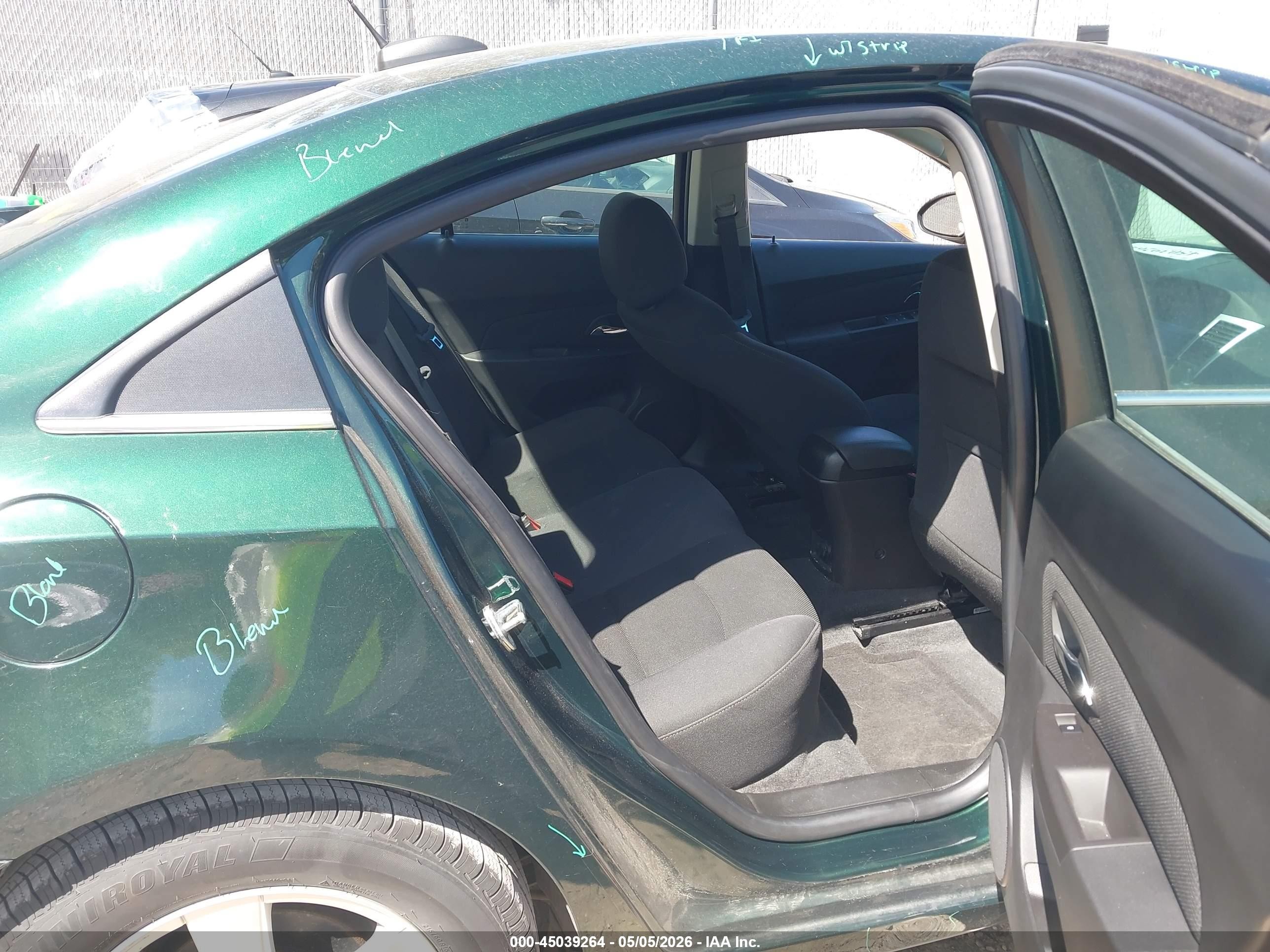 2015 Chevrolet Cruze 1lt Auto Green vin: 1G1PC5SB4F7198401