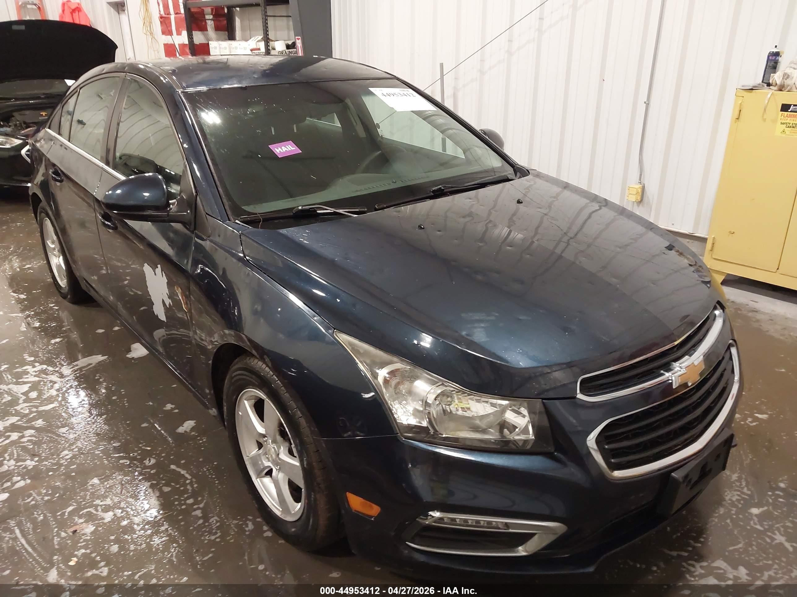 2015 Chevrolet Cruze 1lt Auto Blue vin: 1G1PC5SB4F7258788