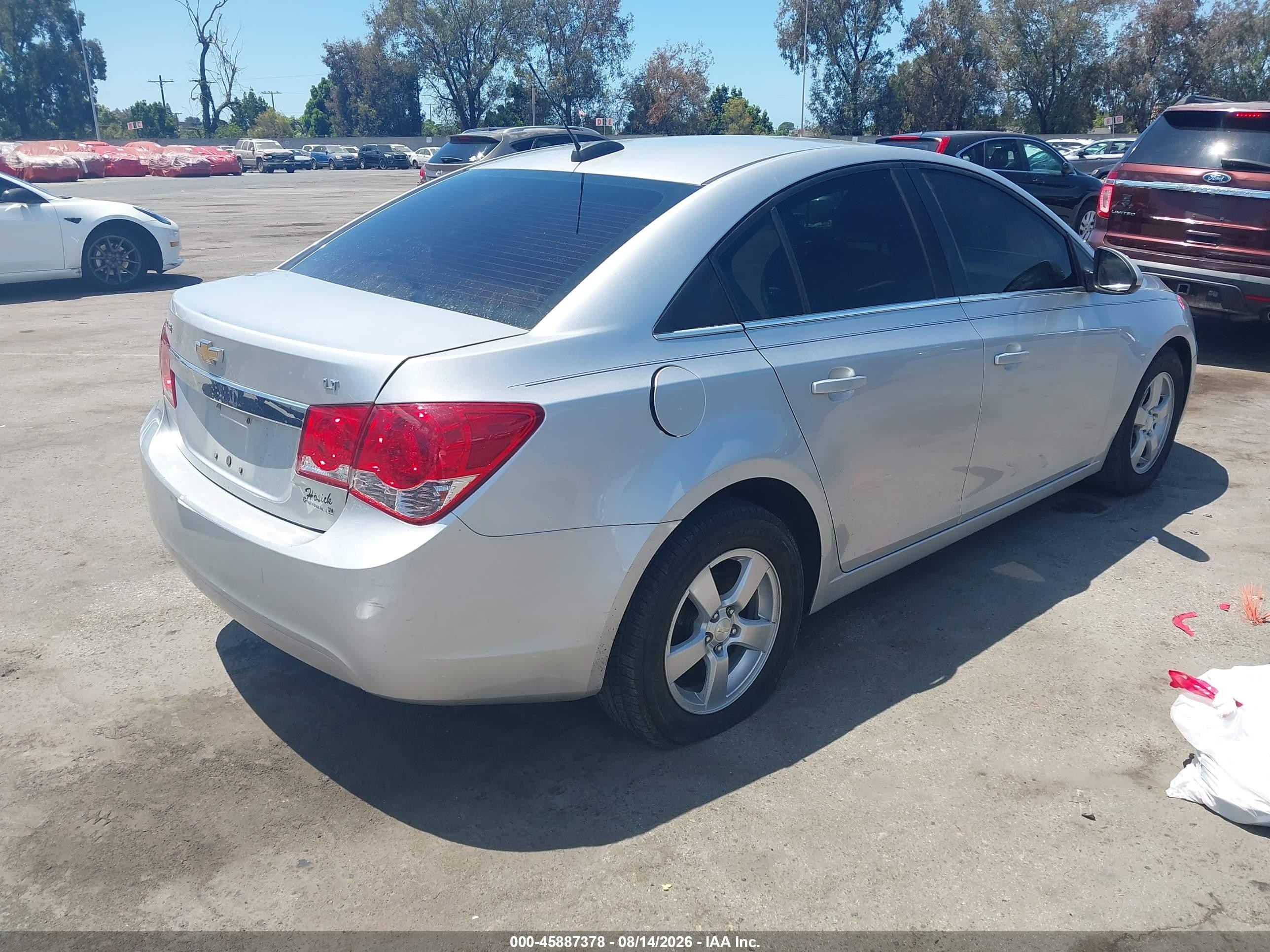 2015 Chevrolet Cruze 1lt Auto Silver vin: 1G1PC5SB4F7265983